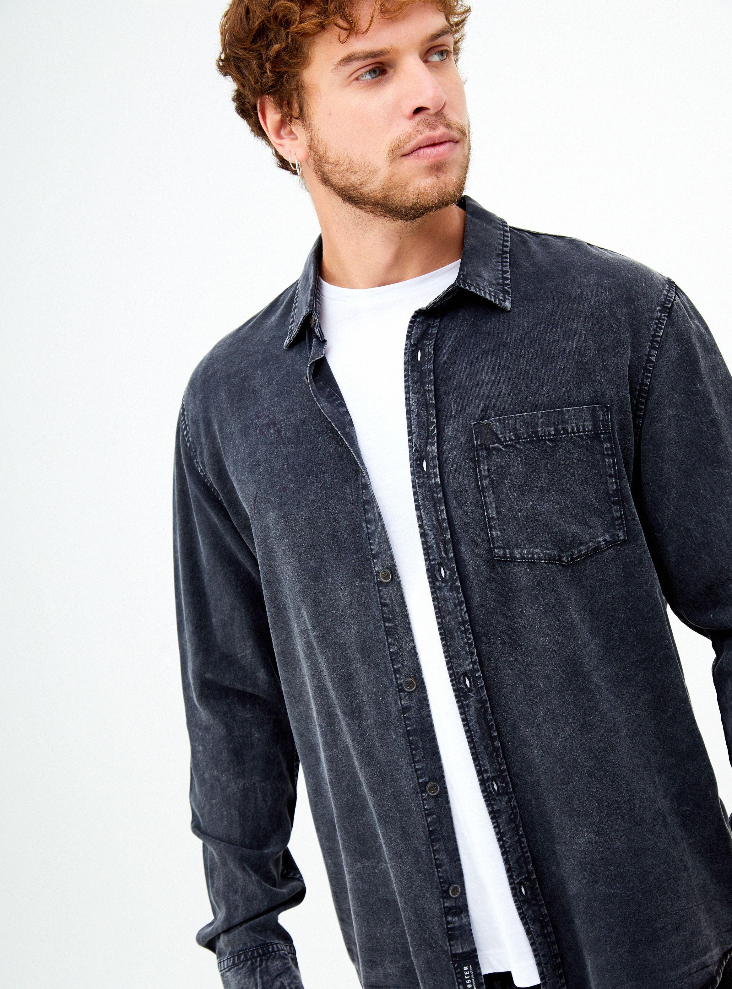 Camisa Tencel Manga Larga Lavada-2