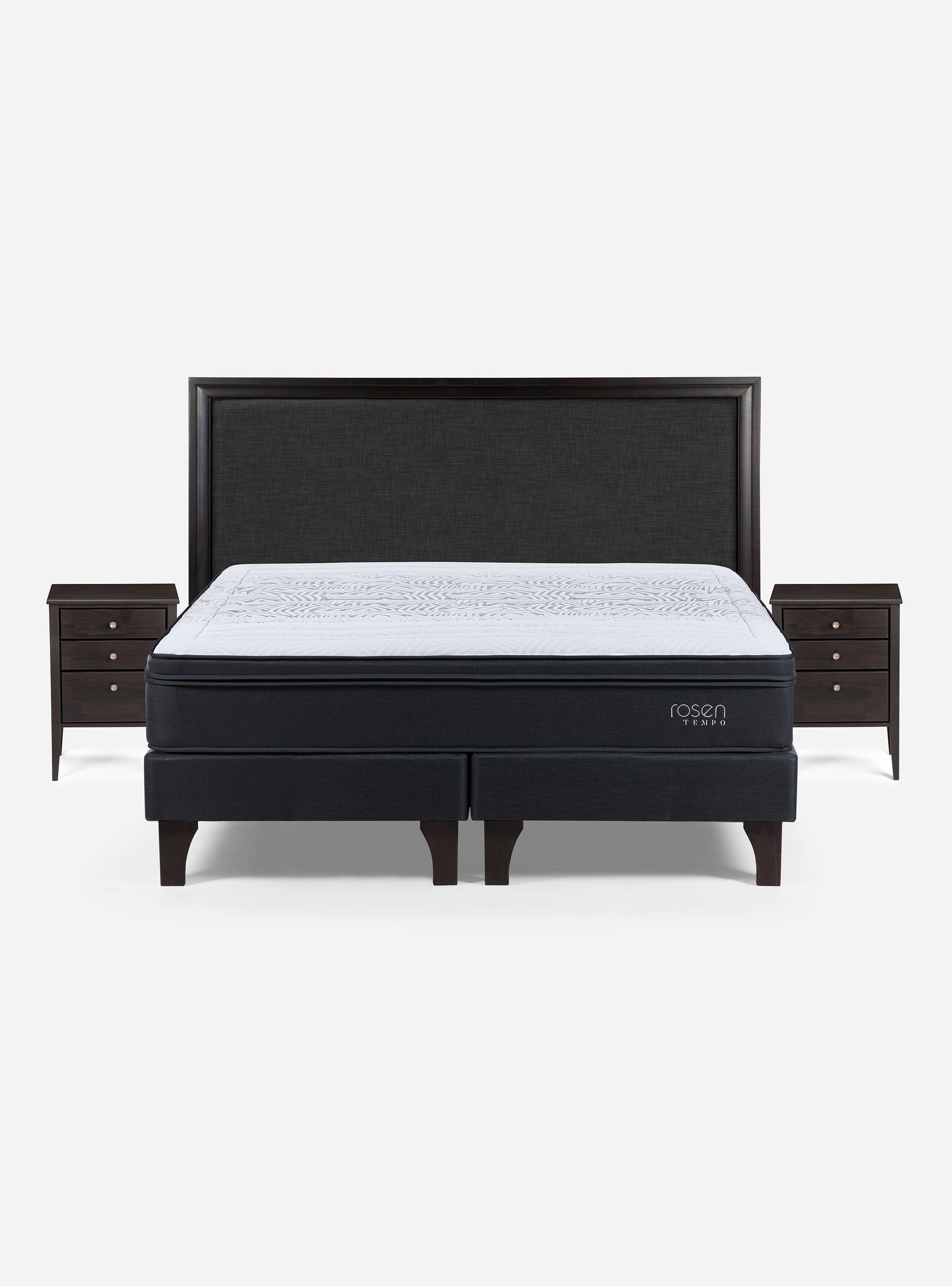 Cama Europea Tempo Súper King + Set de Muebles Nolita Grafito-1