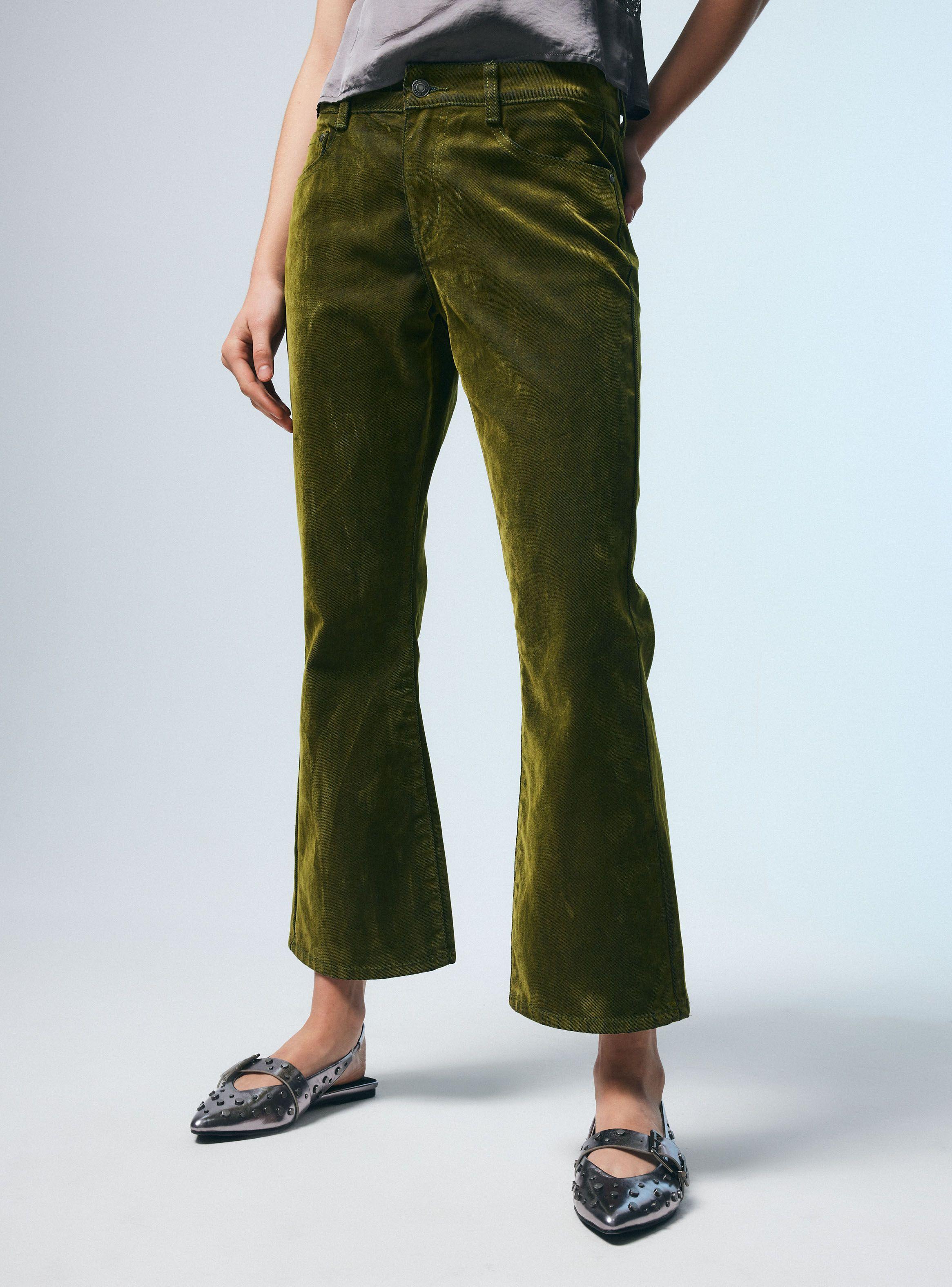 Jeans Straight Efecto Terciopelo-0