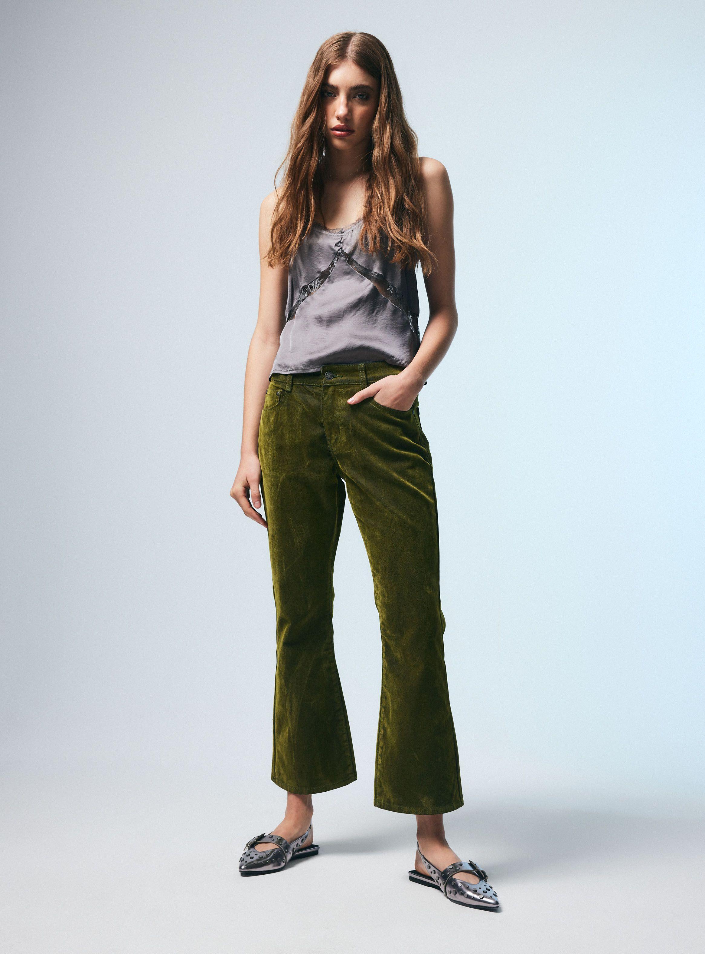 Jeans Straight Efecto Terciopelo-4
