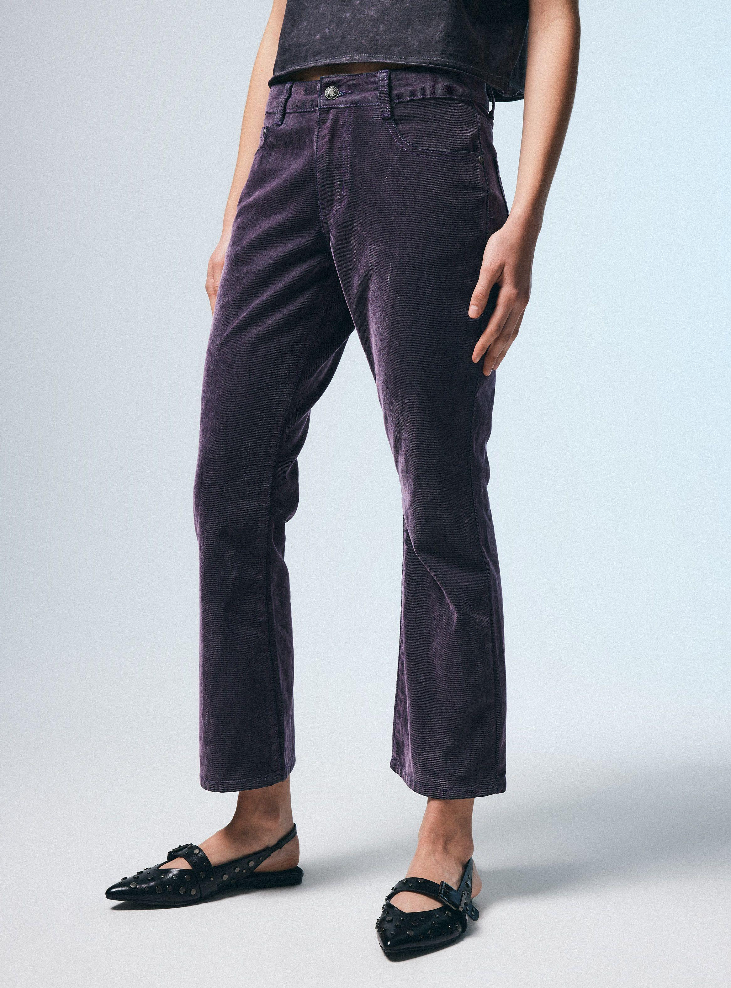 Jeans Straight Efecto Terciopelo-0