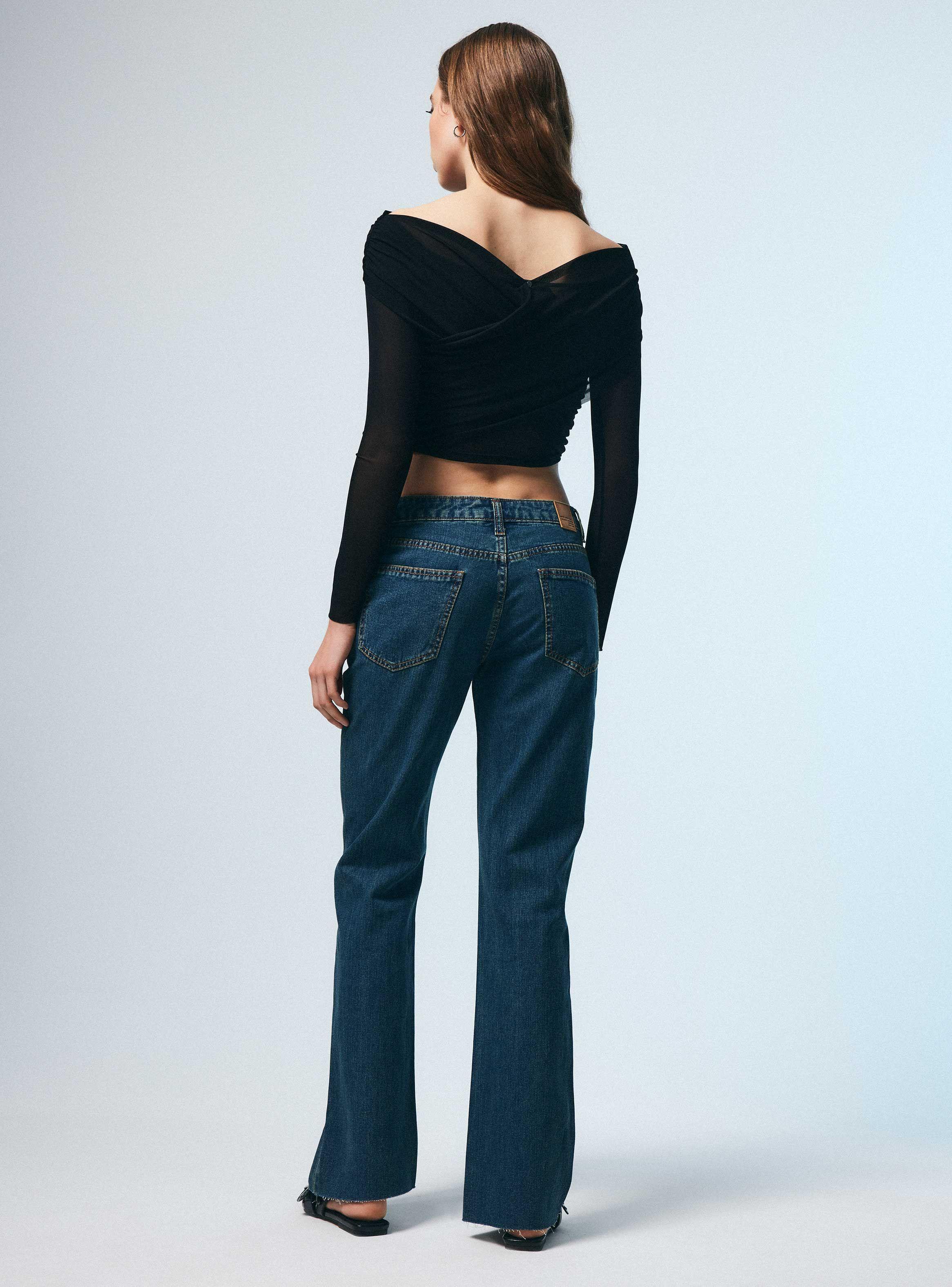 Polera Bardot Cruzada Malla-5