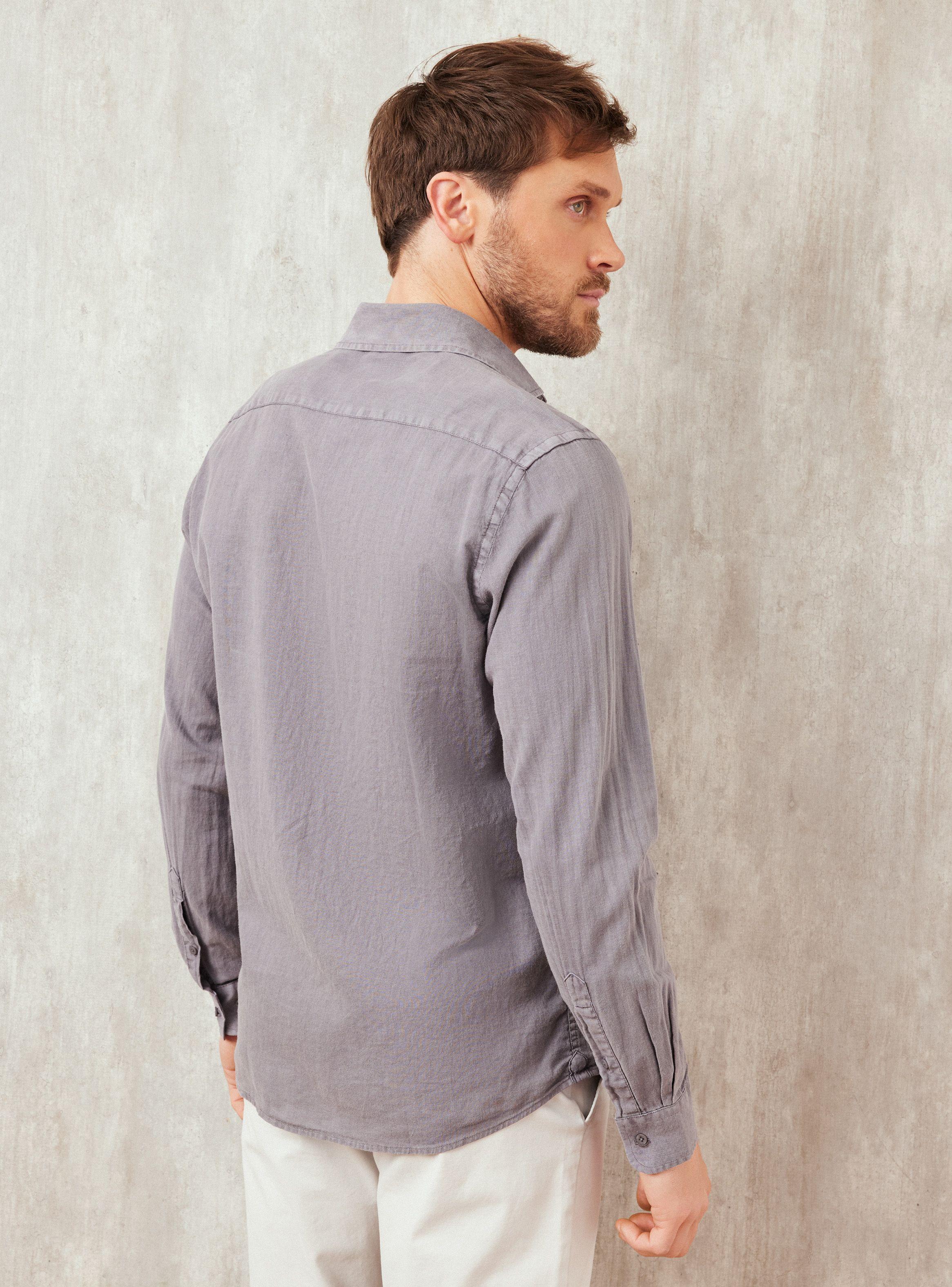 Camisa Lino Garment Manga Larga-1