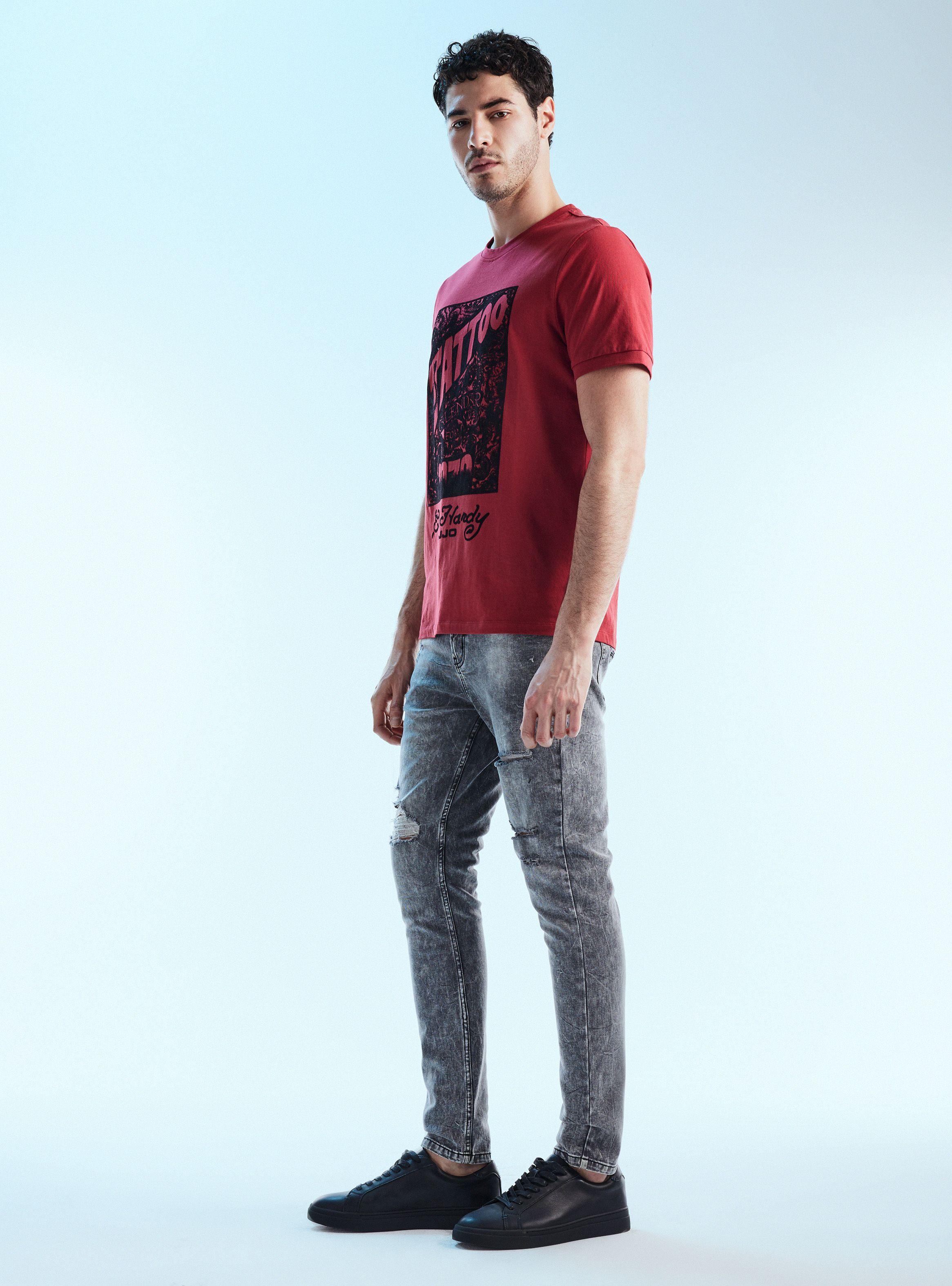 Jeans Skinny Ed Hardy Roturas Bordado Bolsillo Trasero-4