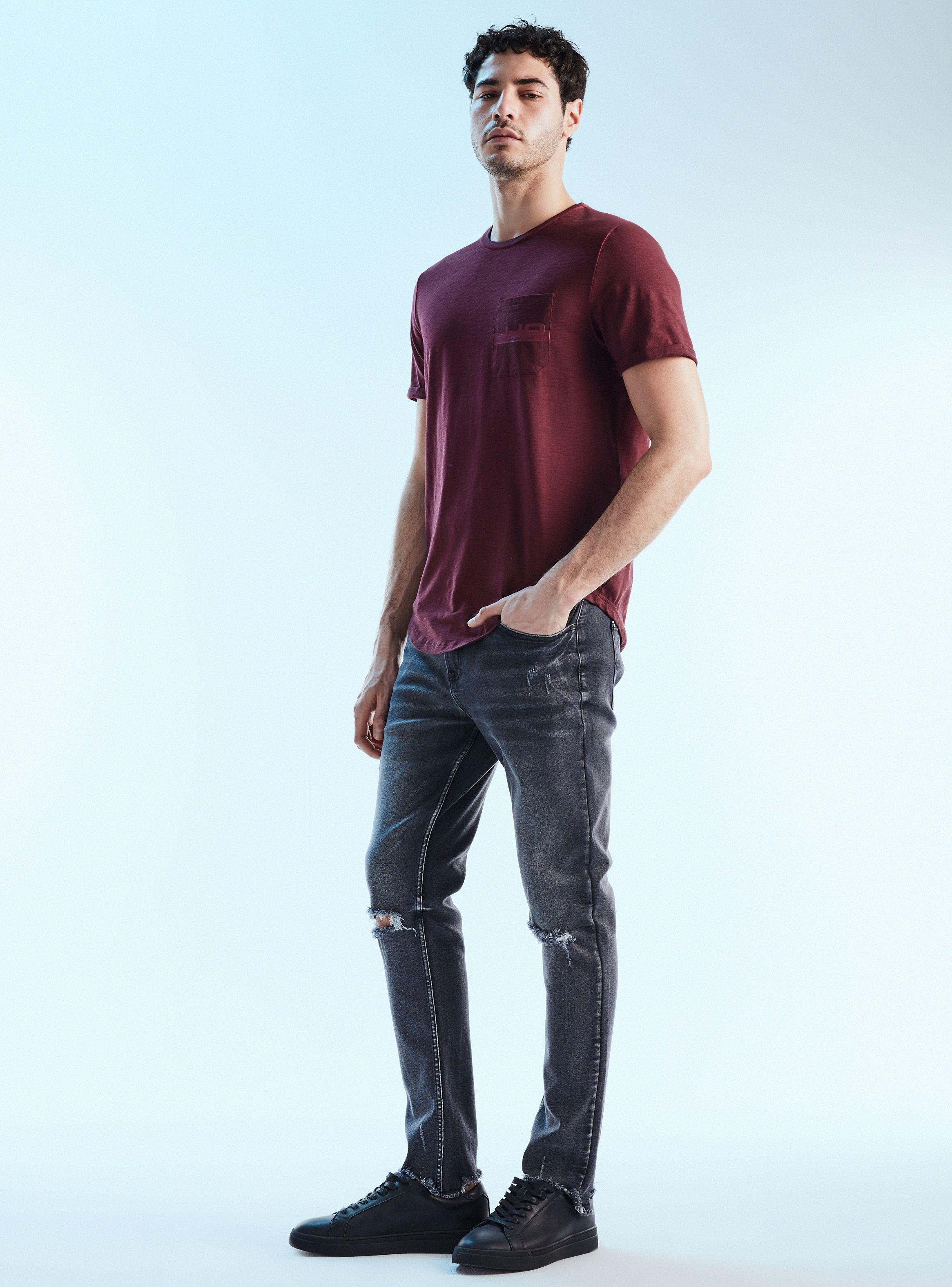 Jeans Skinny Roturas Rodilla Bota-4
