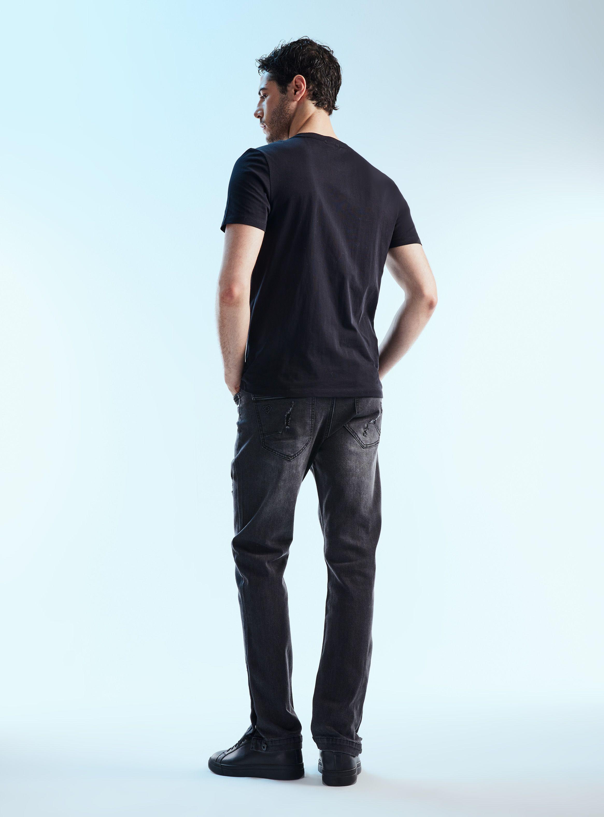 Jeans Slim Rasguños con Broches en Bota-6