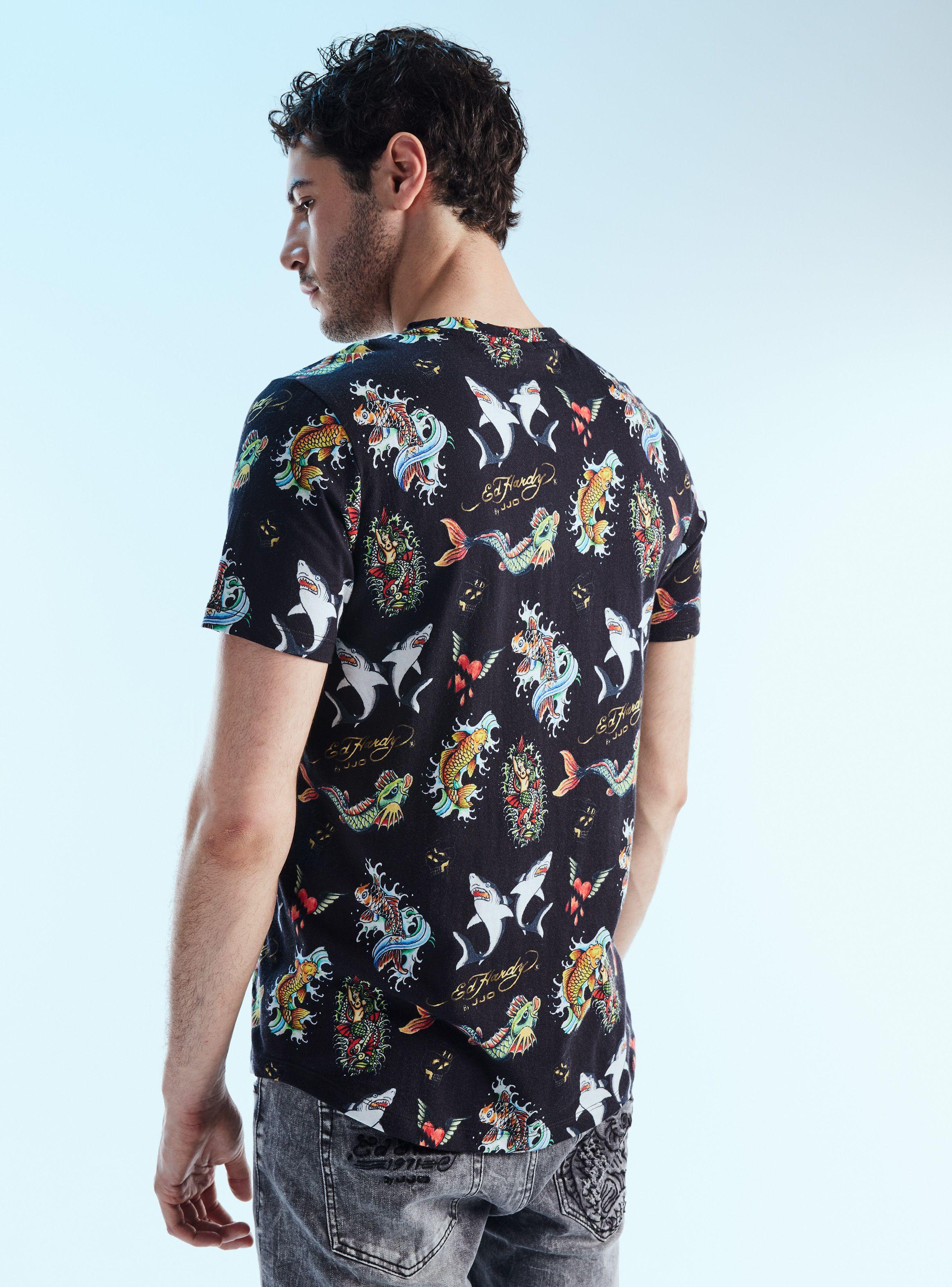 Polera ED Hardy Longfit Estampado-1
