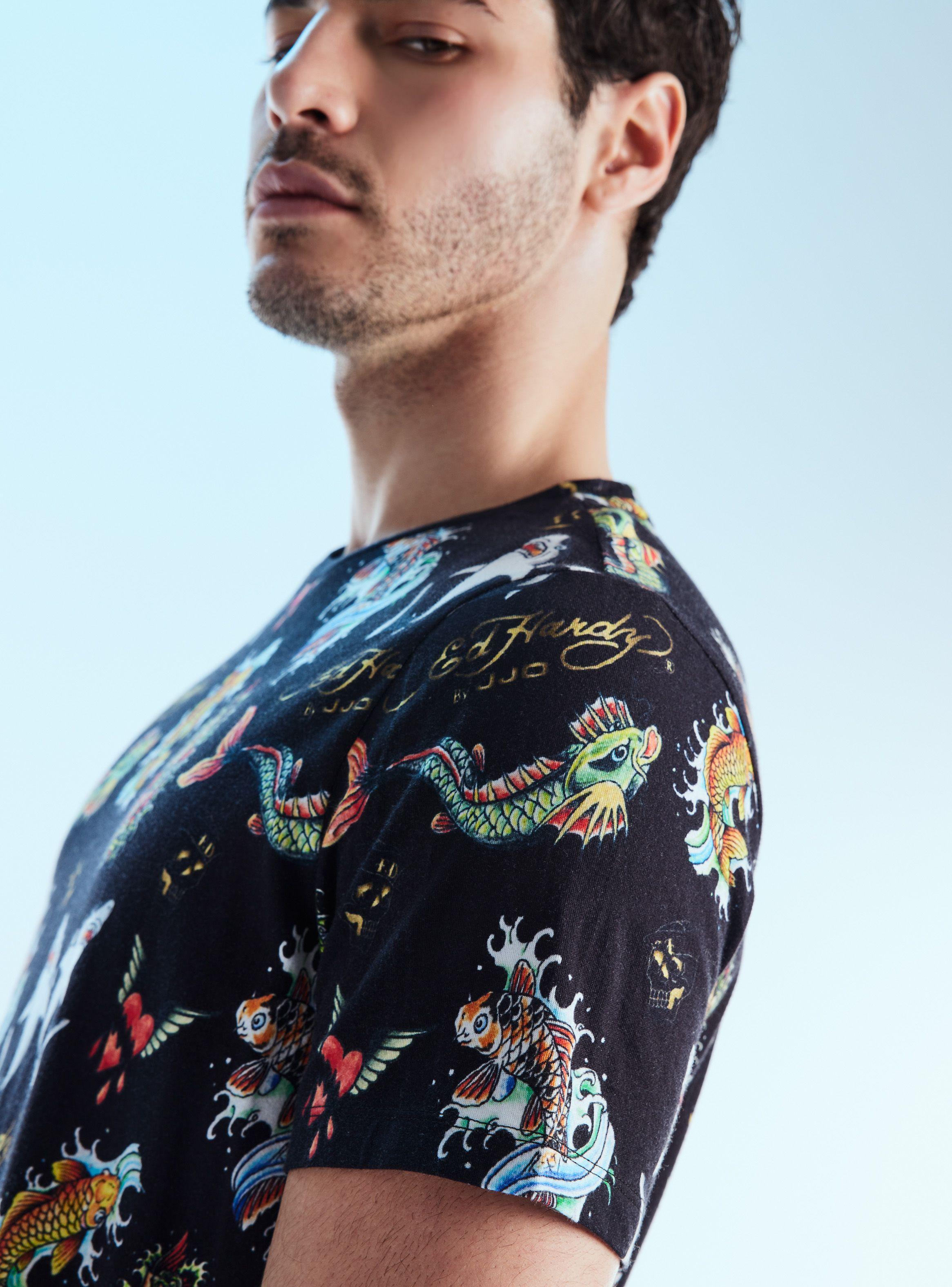 Polera ED Hardy Longfit Estampado-3