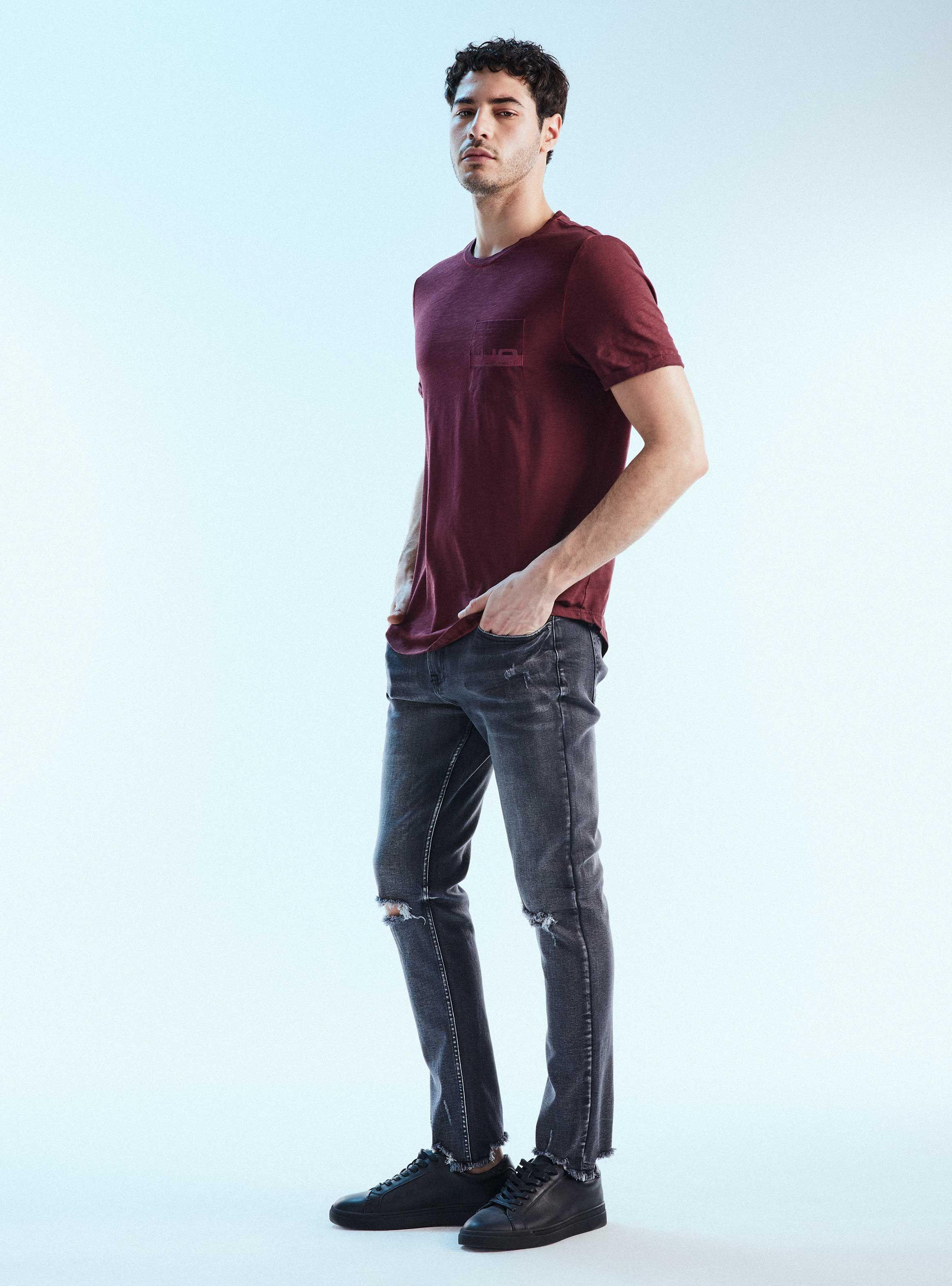 Polera Básica Longfit Bolsillo y Lavado Especial-4