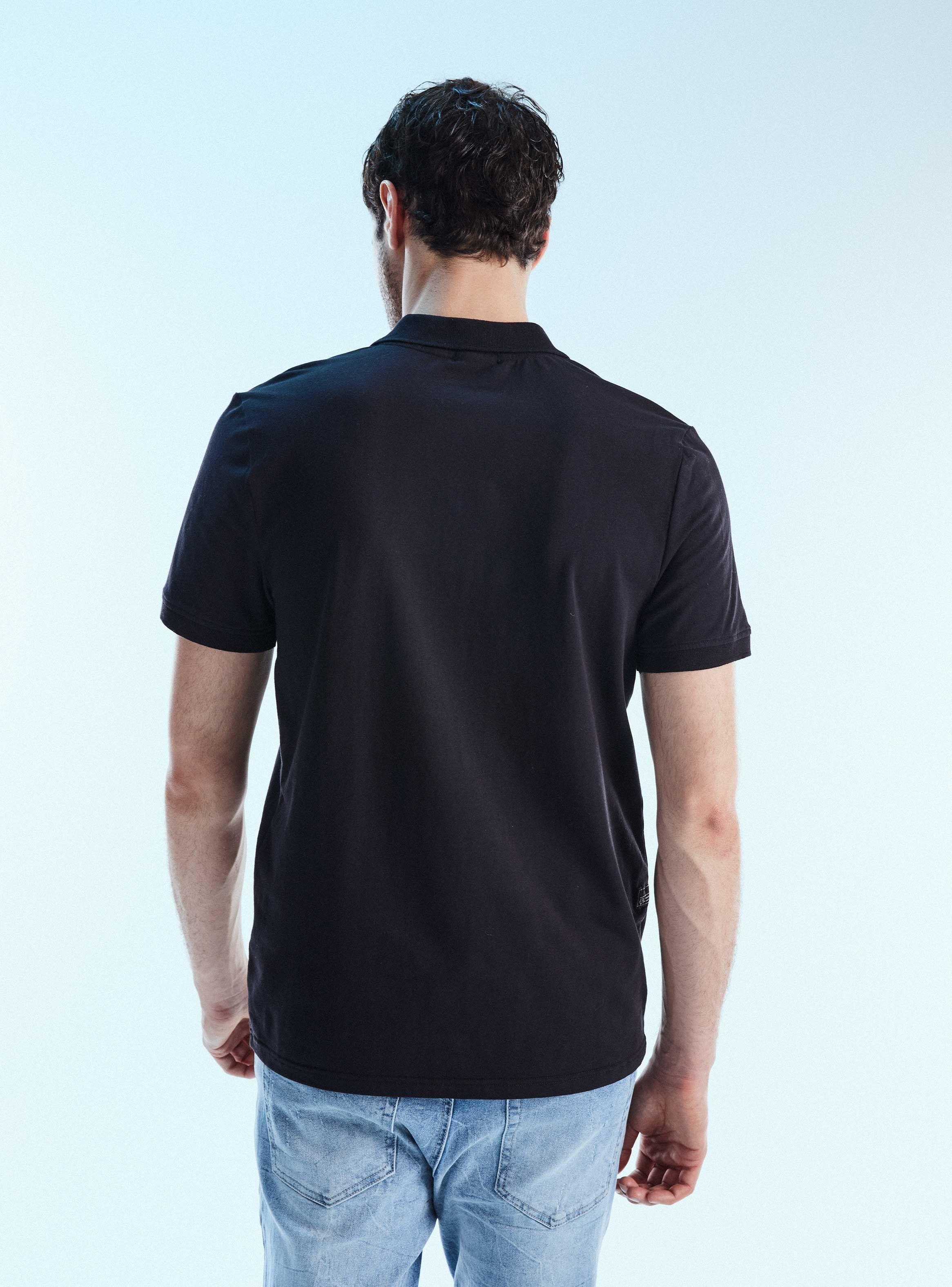 Polera Ed Hardy Cuello Polo Relieve Hombro-1