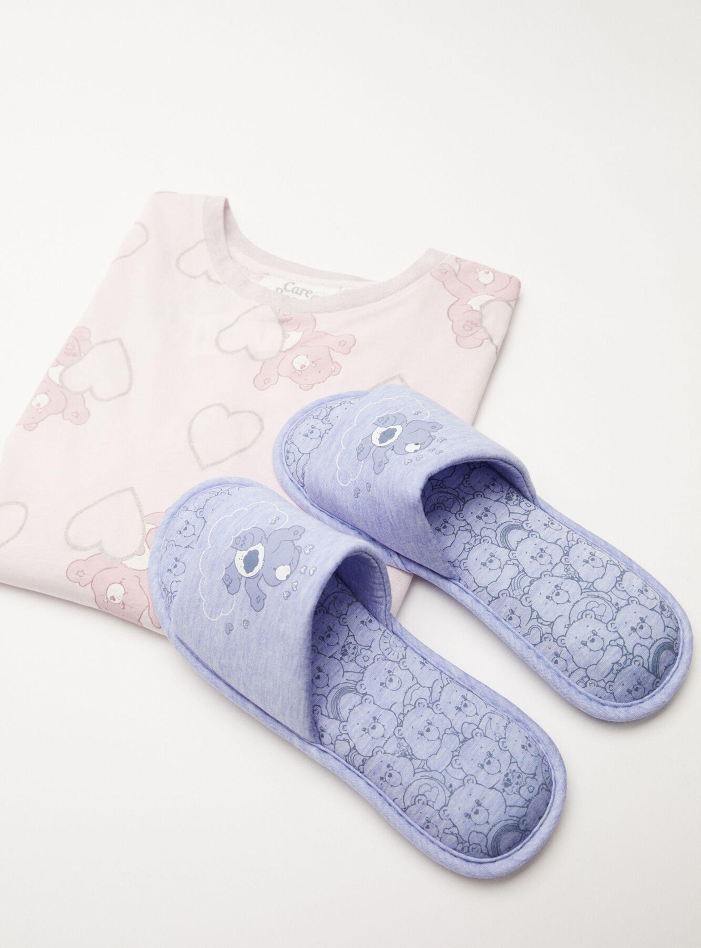 Pantuflas destalonadas Osos Amorosos azul-3