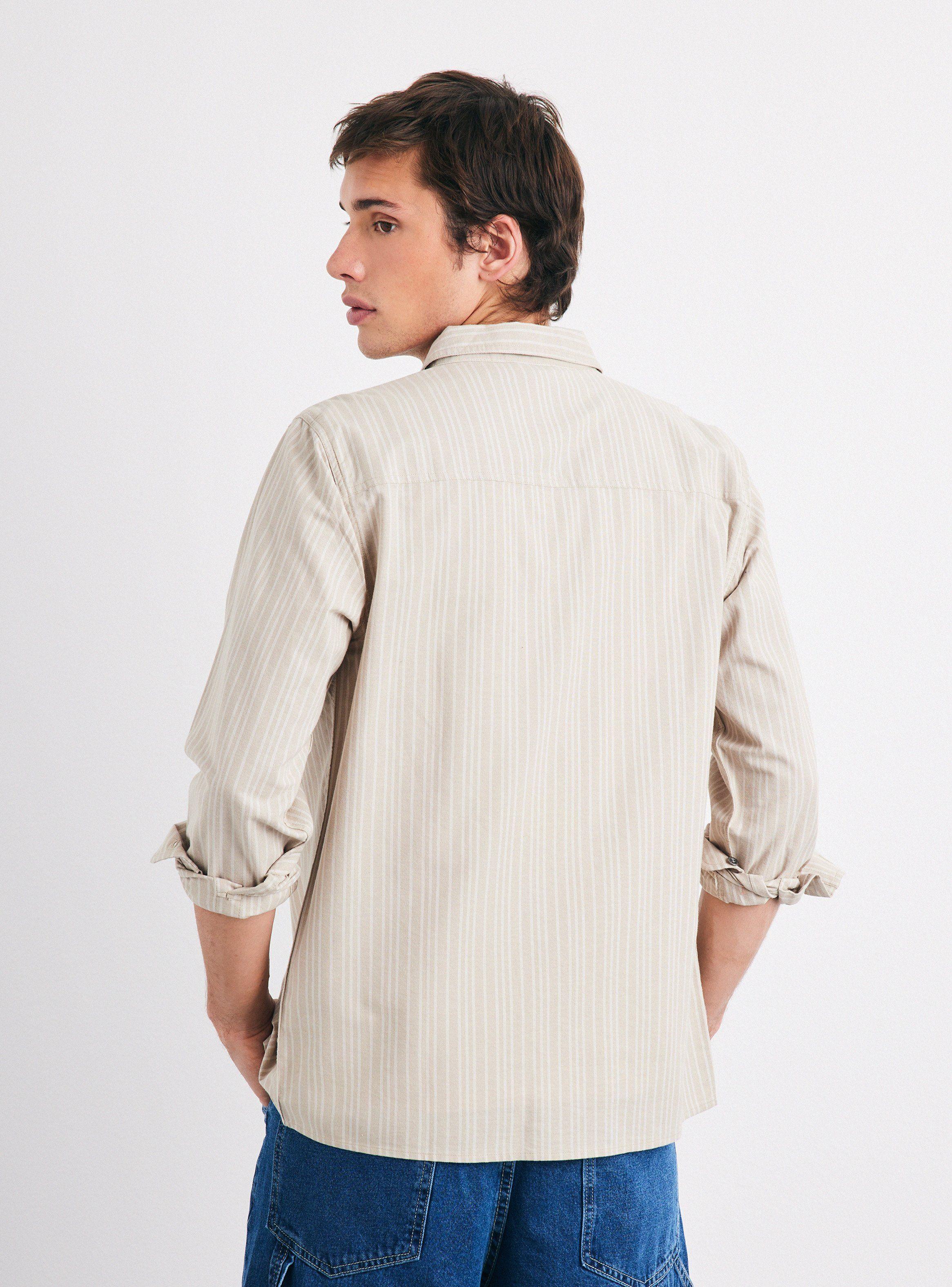 Camisa de Vestir Tejida Rayas Regular-1