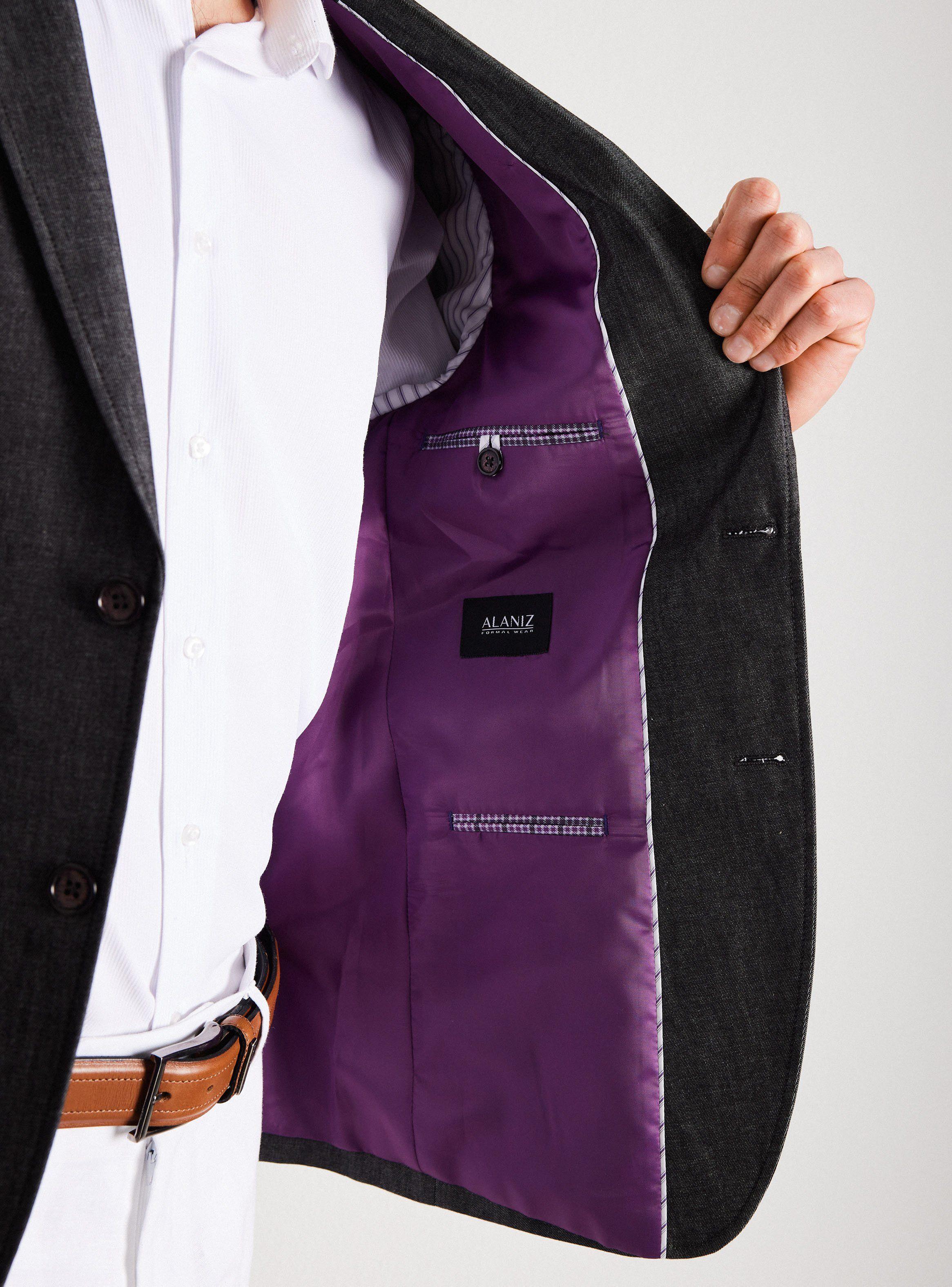 Vestón Recto Slim Fit Tela con Algodón-3