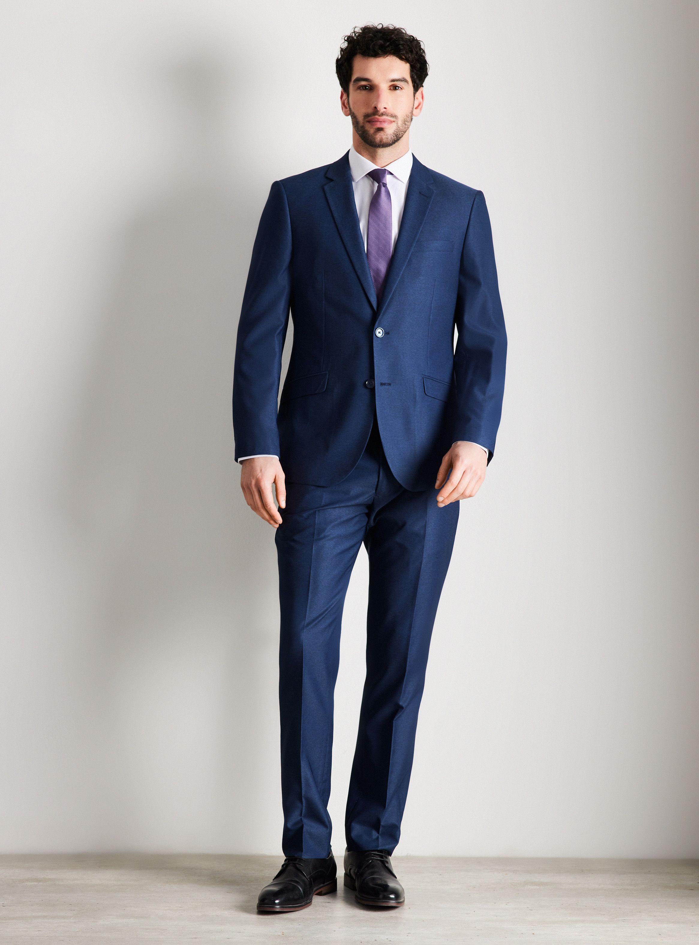 Traje Recto Slim Fit Tela Elastano-4
