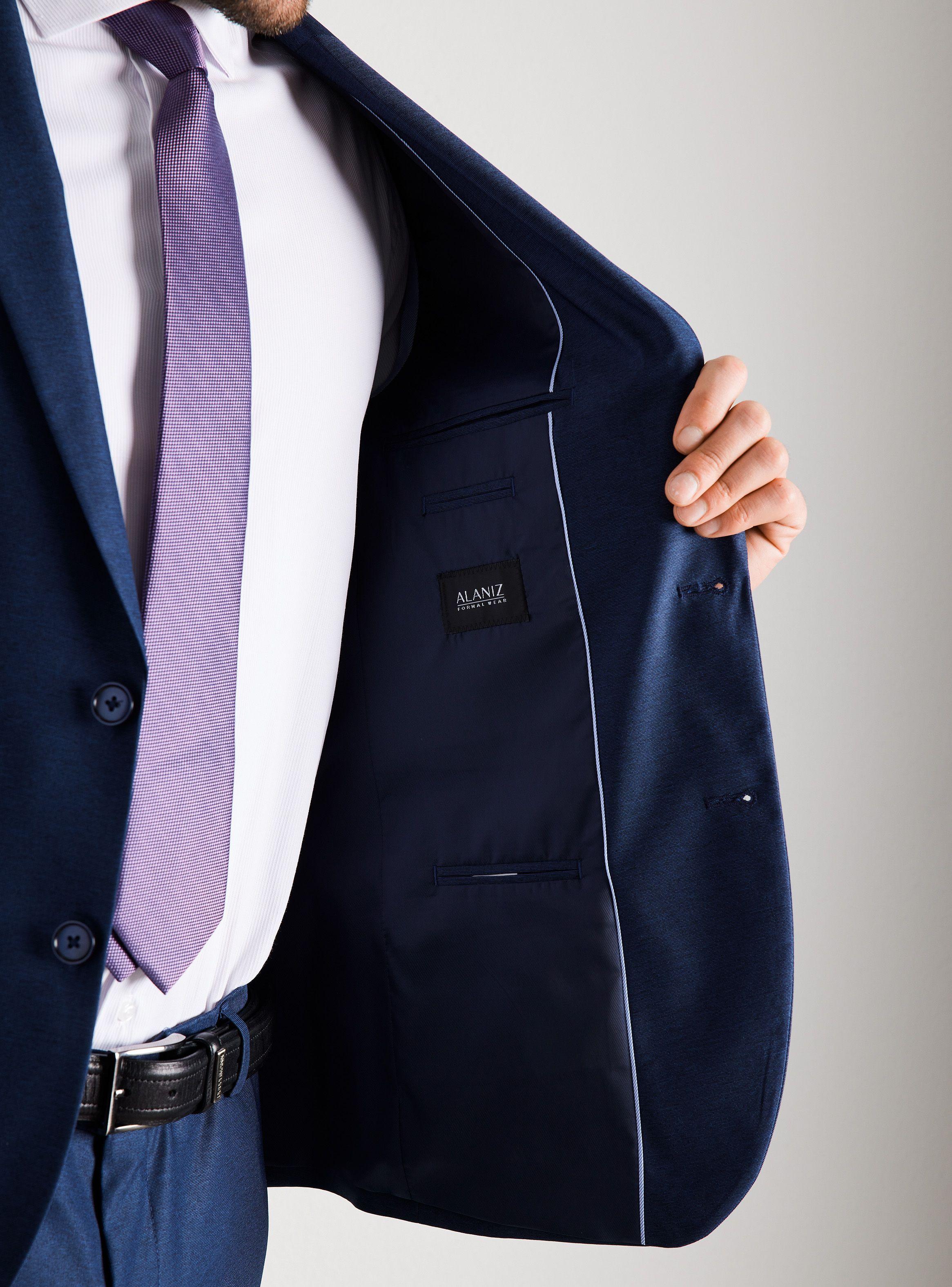 Traje Recto Slim Fit Tela Elastano-3