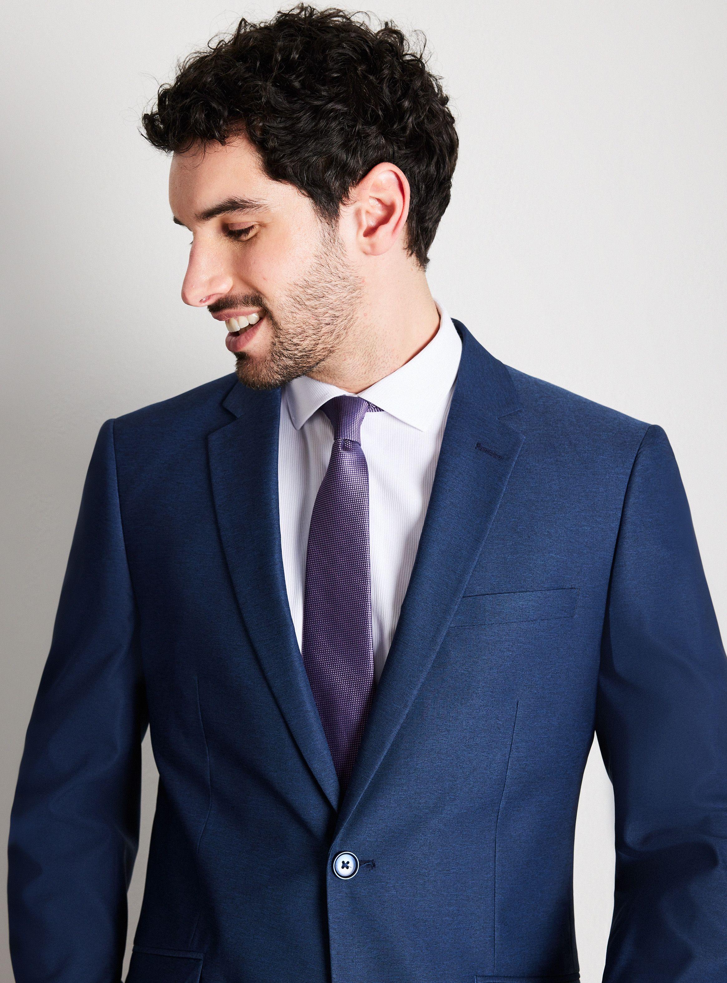 Traje Recto Slim Fit Tela Elastano-2