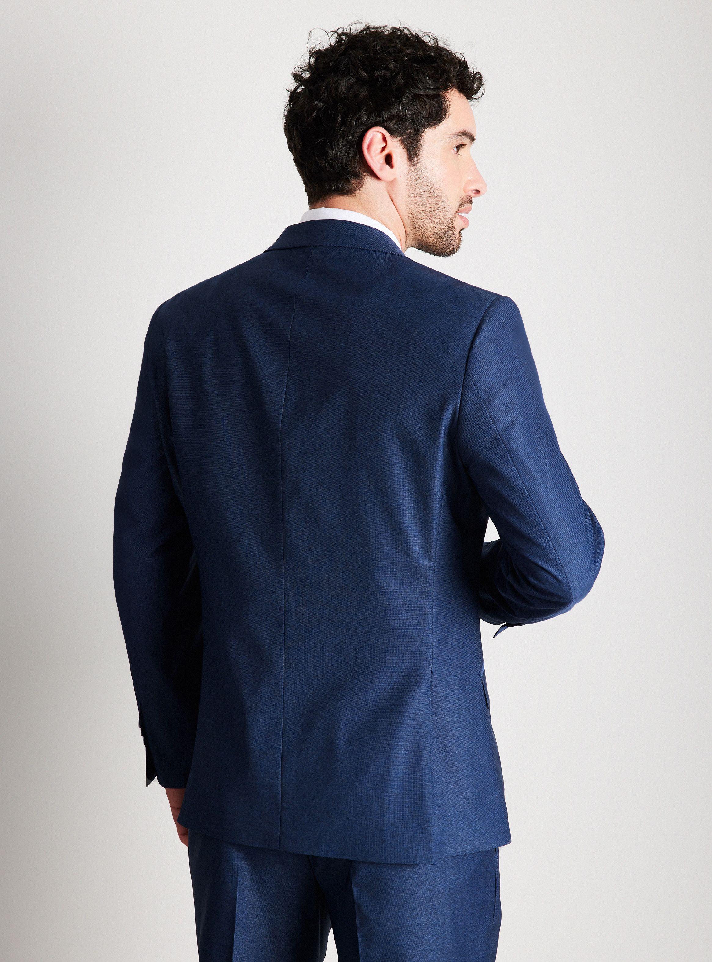 Traje Recto Slim Fit Tela Elastano-1