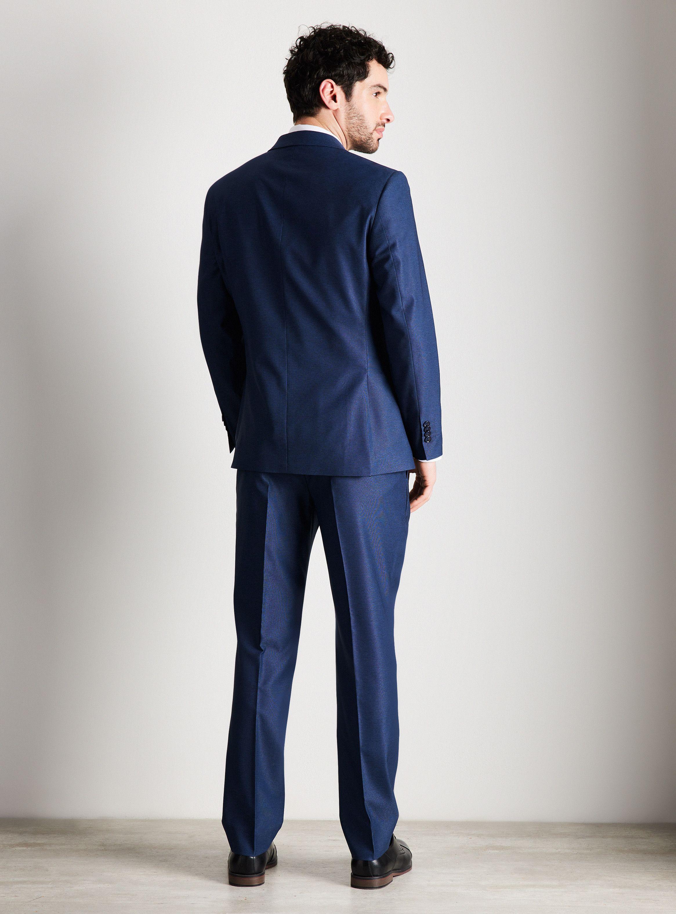 Traje Recto Slim Fit Tela Elastano-5