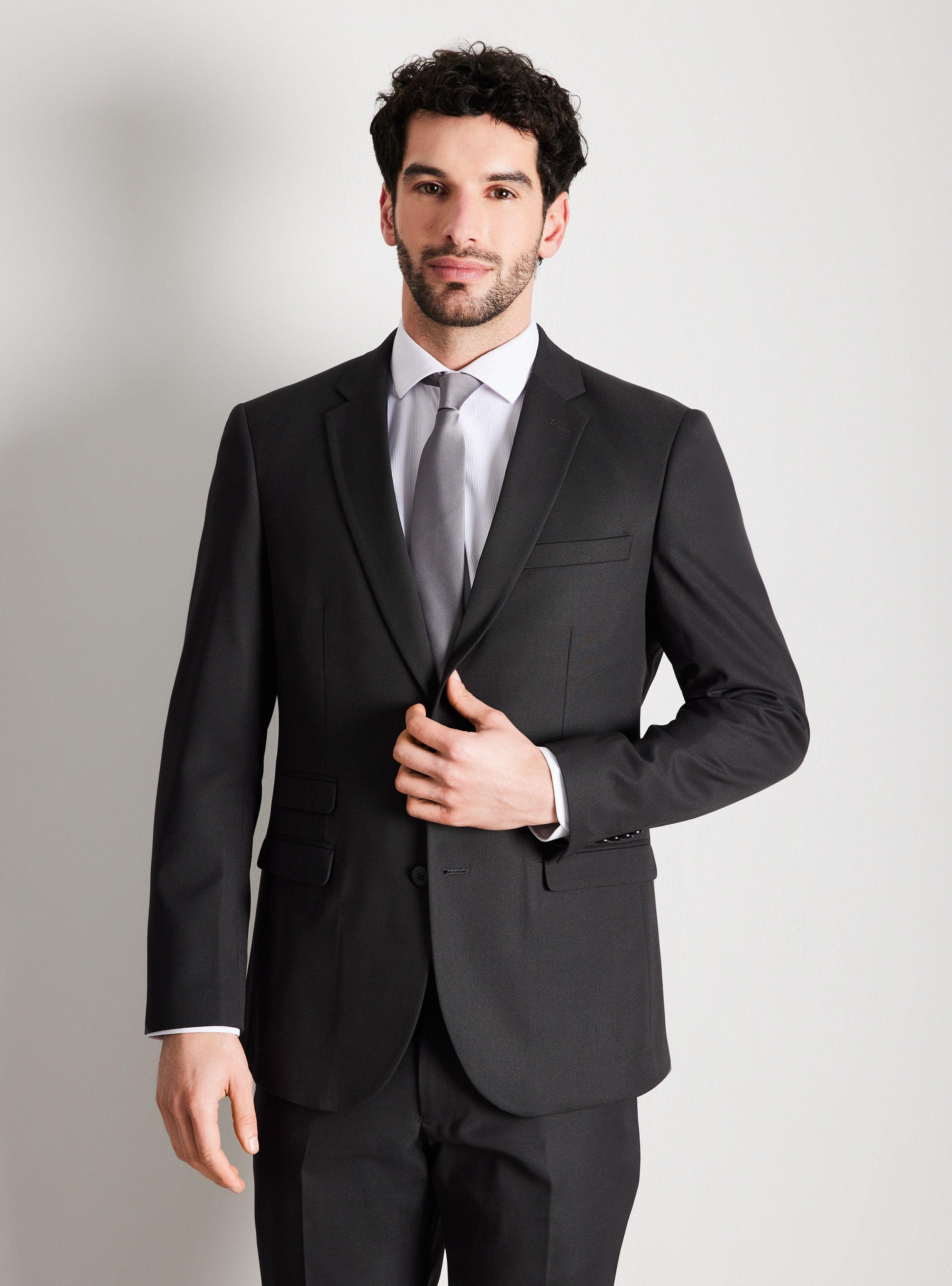Traje Recto Tela Elastano Slim Fit-0