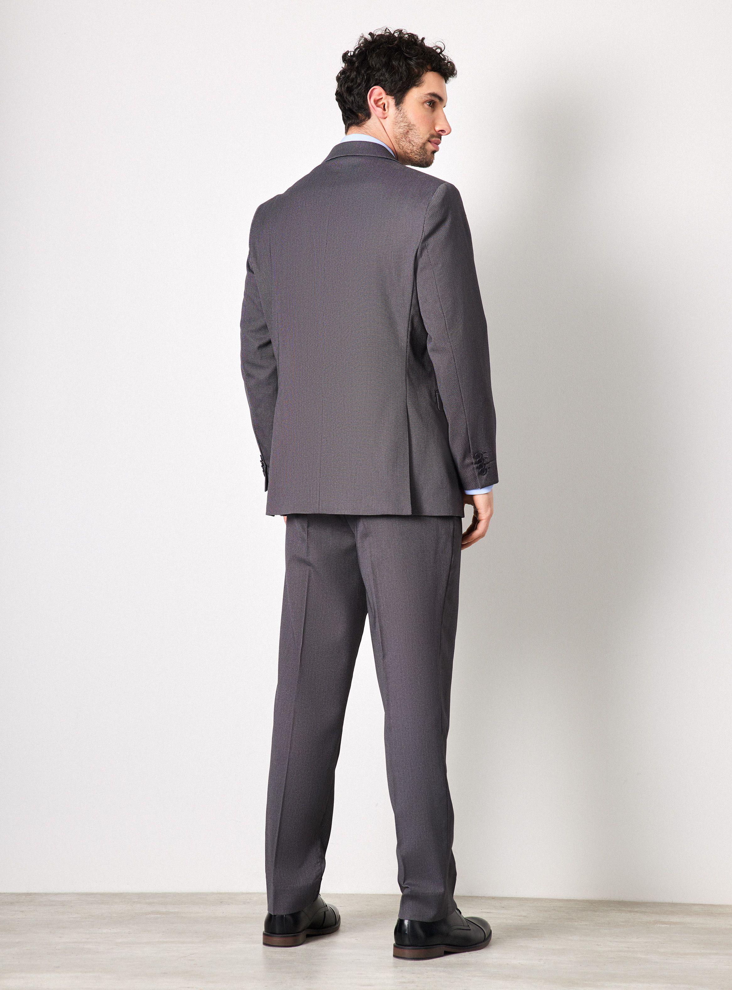 Traje Recto Regular Fit Fantasia Diseño Ojo Perdiz-5
