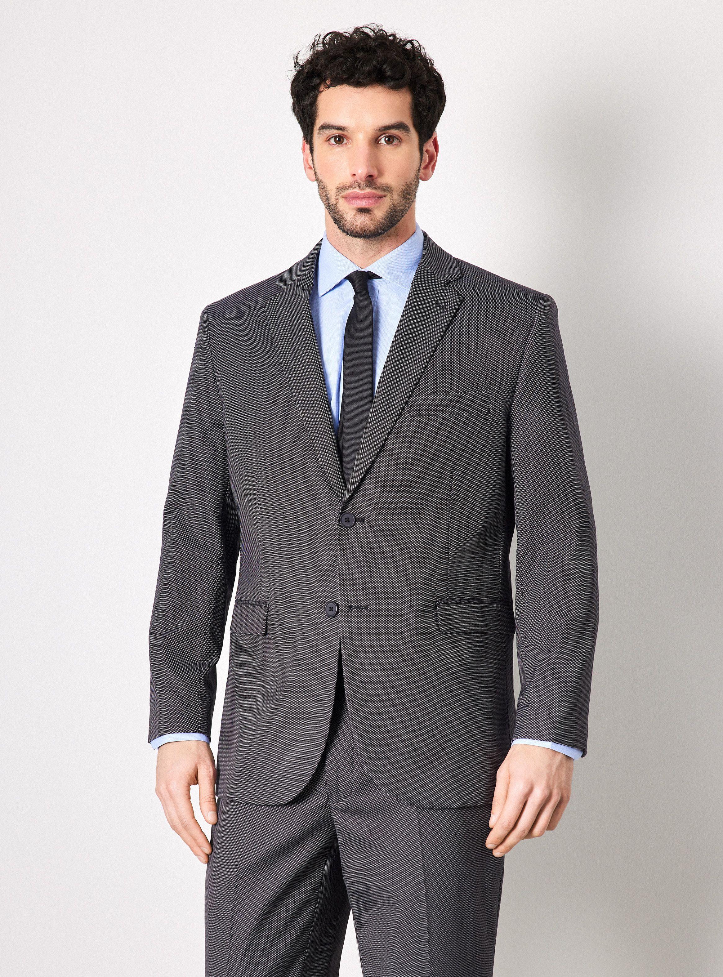 Traje Recto Regular Fit Fantasia Diseño Ojo Perdiz-0