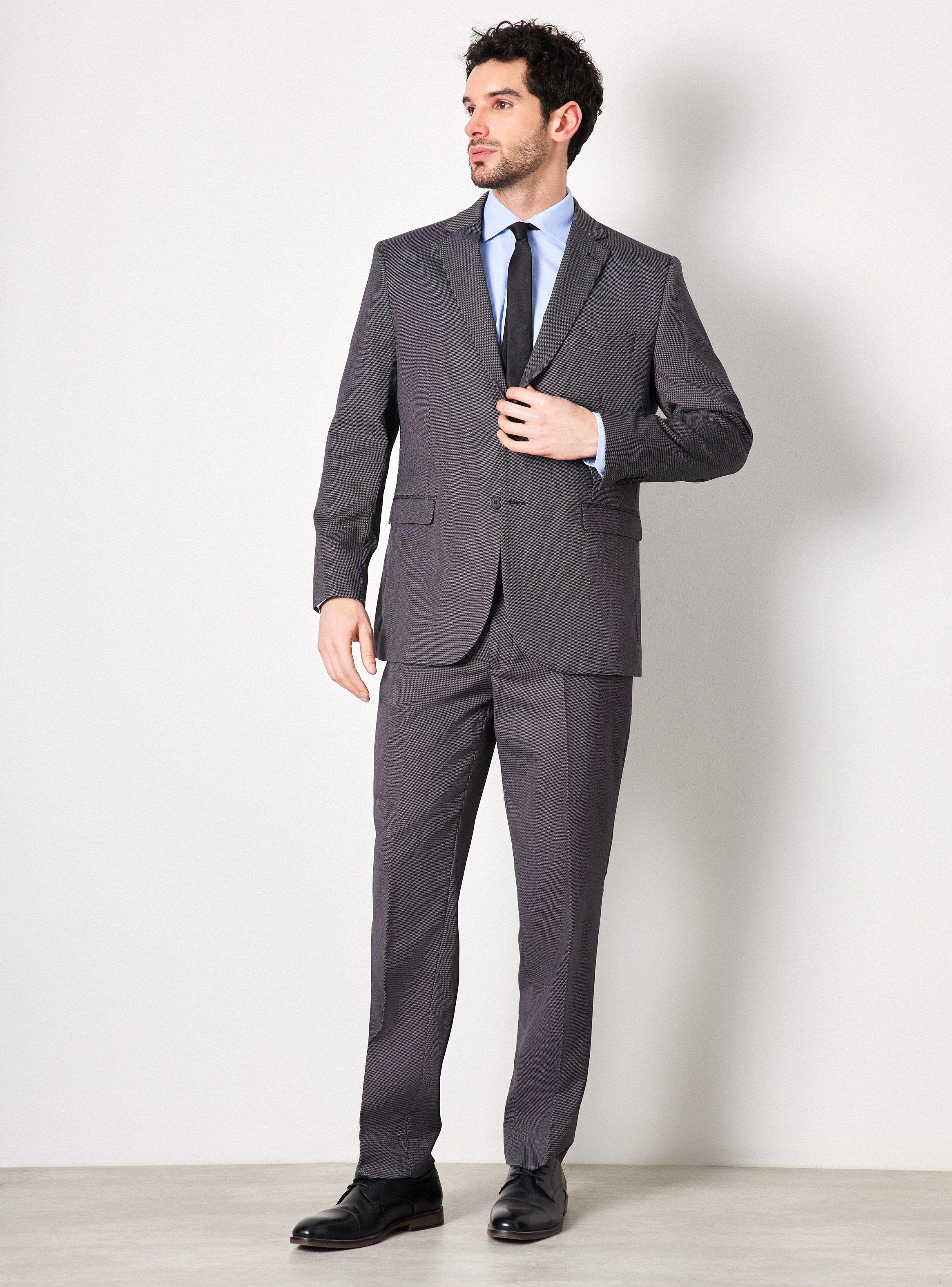 Traje Recto Regular Fit Fantasia Diseño Ojo Perdiz-4