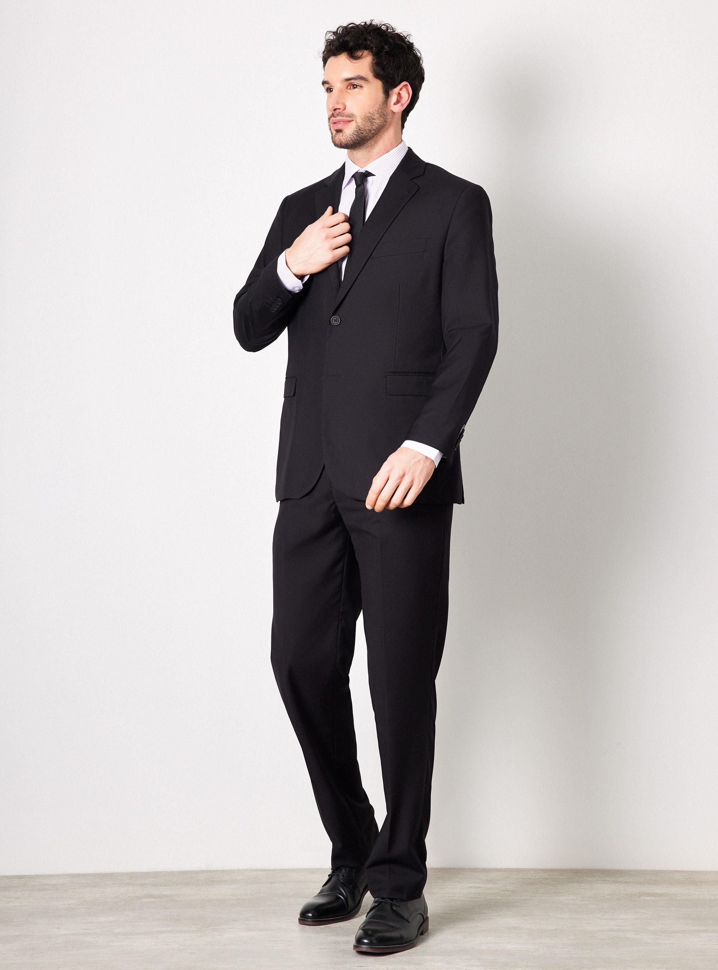 Traje Recto Regular Fit Liso-4