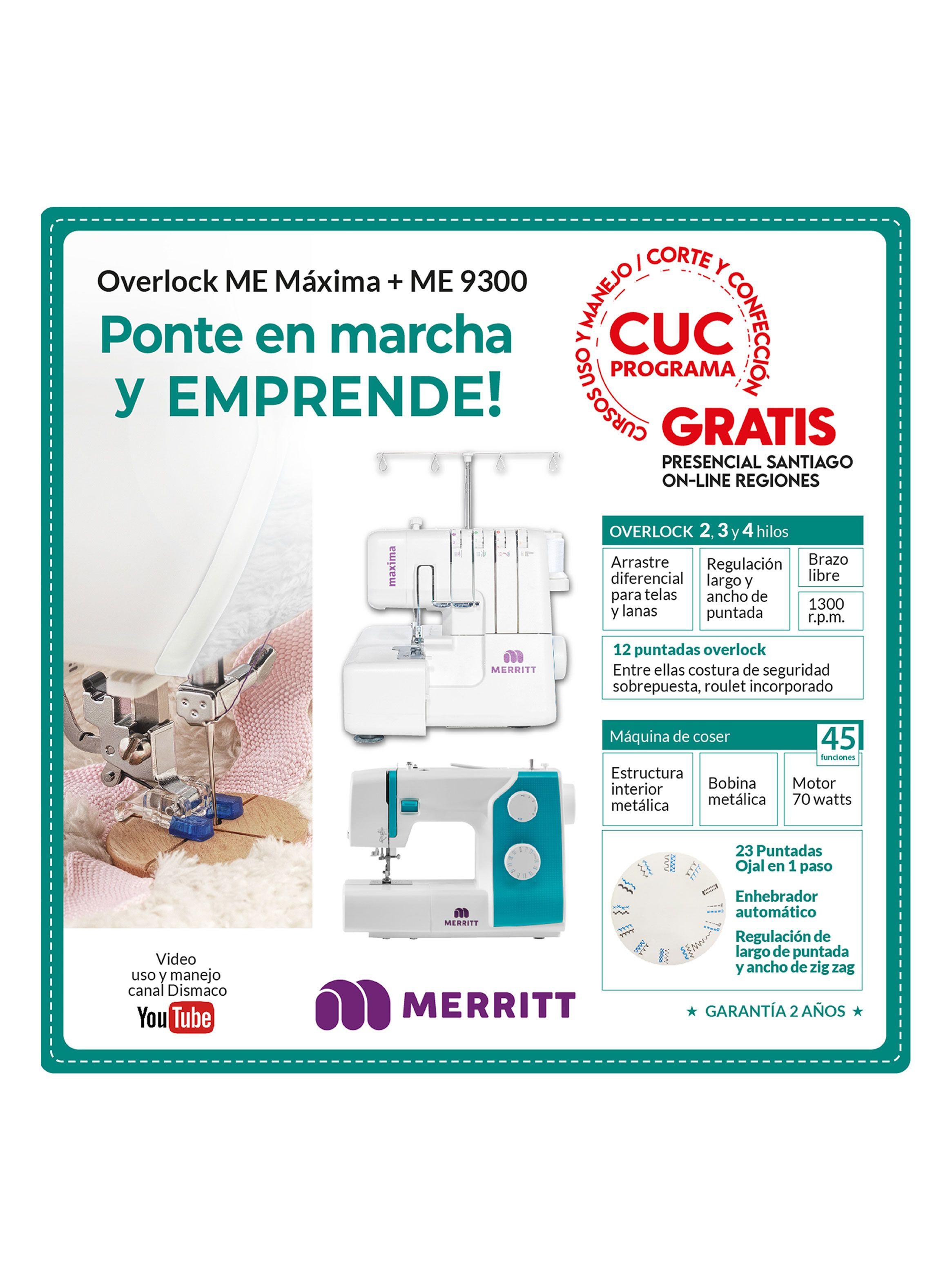 Máquina de Coser 9300 + Máquina Overlock Máxima-8