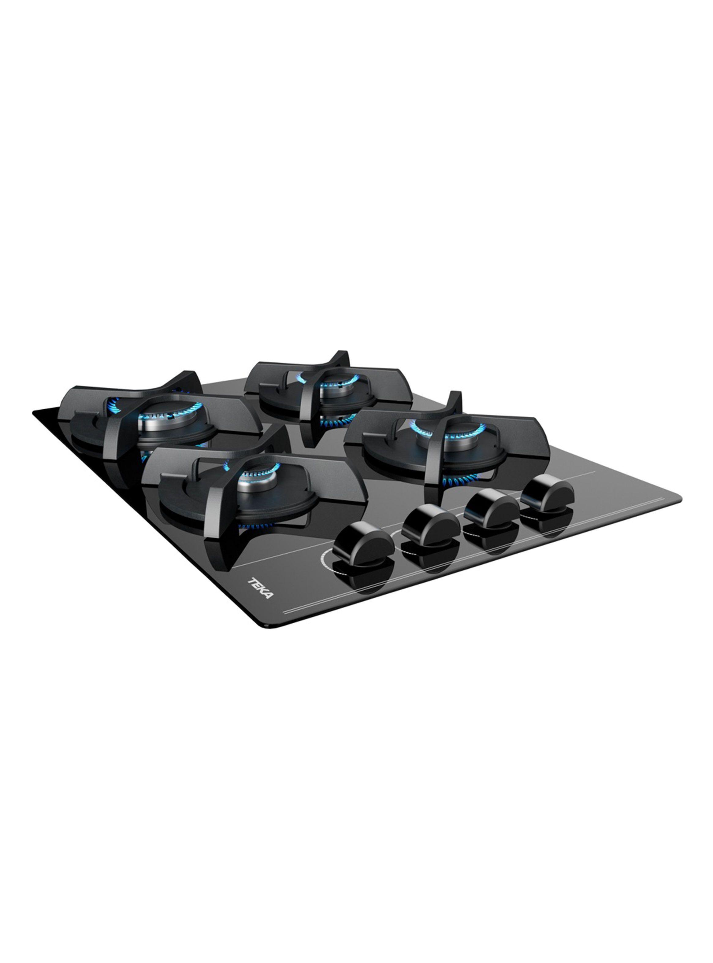 Kit Empotrable Encimera Cristal Gas GBC 64003 KBB BK + Campana TL 6310 Negro-2