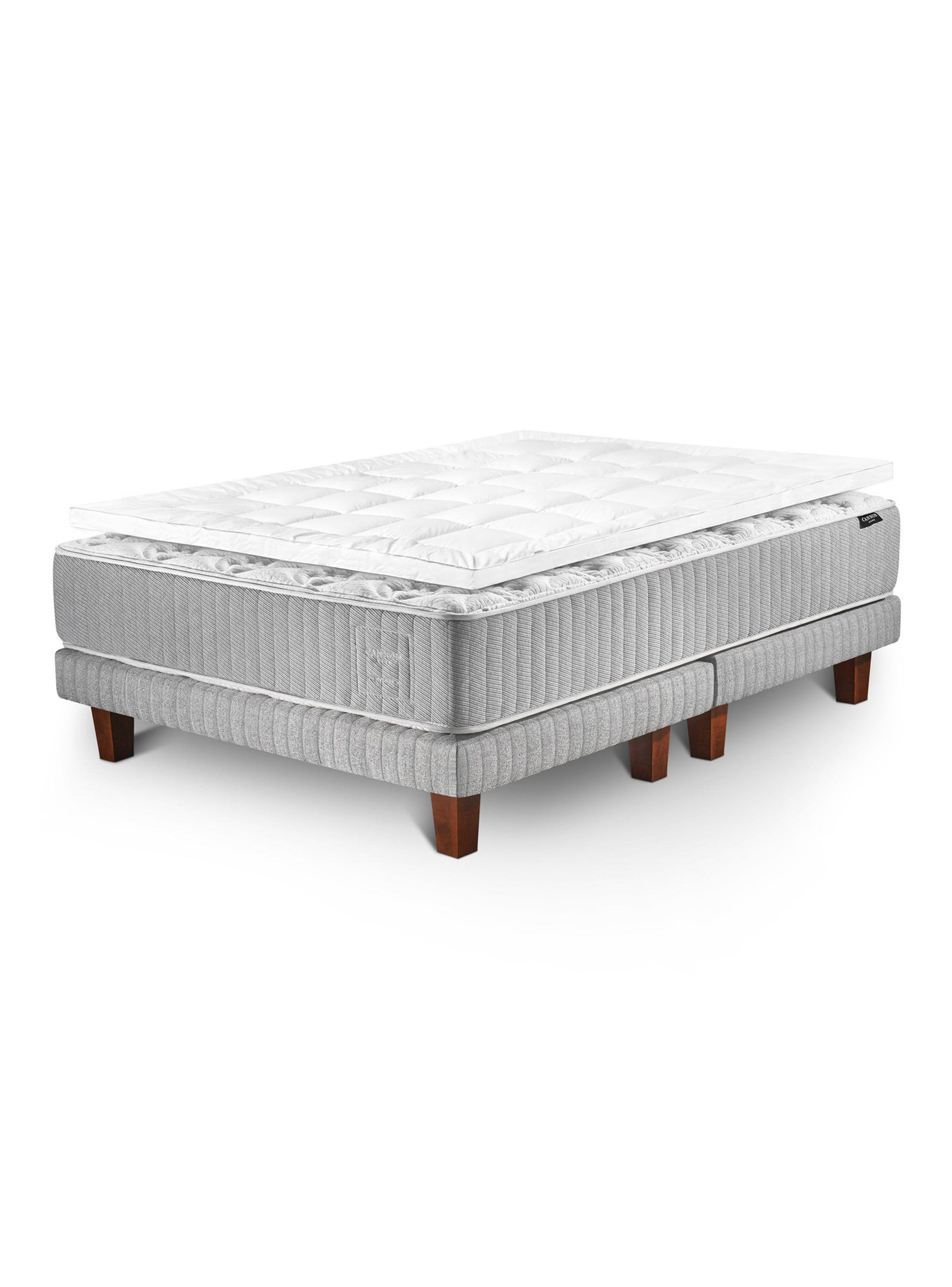 Cama Europea Hybrid Cotton King + Topper Down Alternative-0