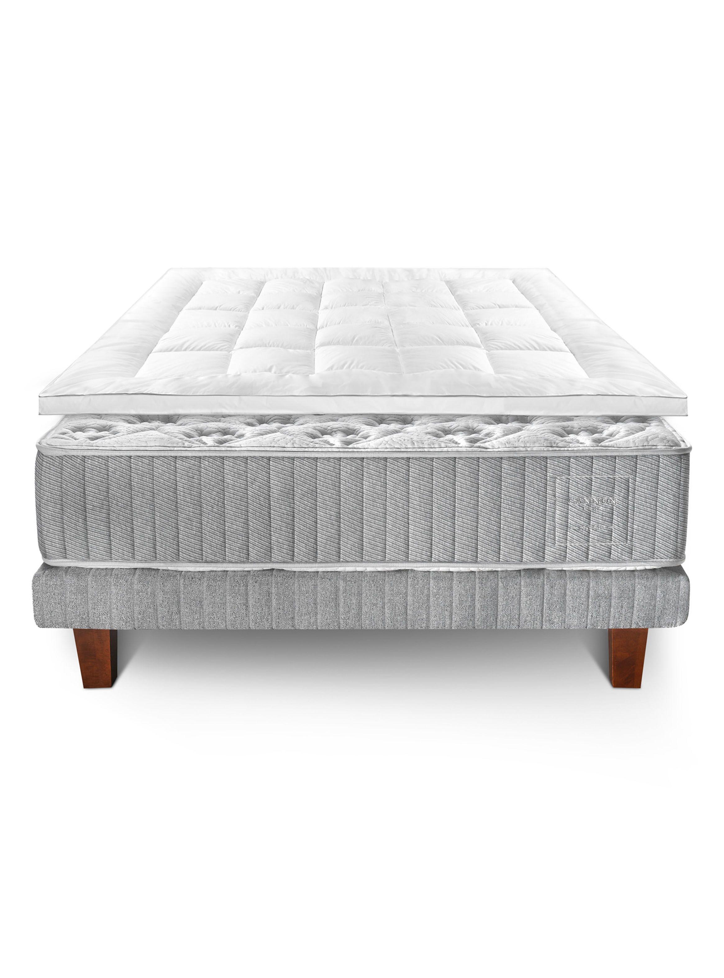 Cama Europea Hybrid Cotton King + Topper Down Alternative-2
