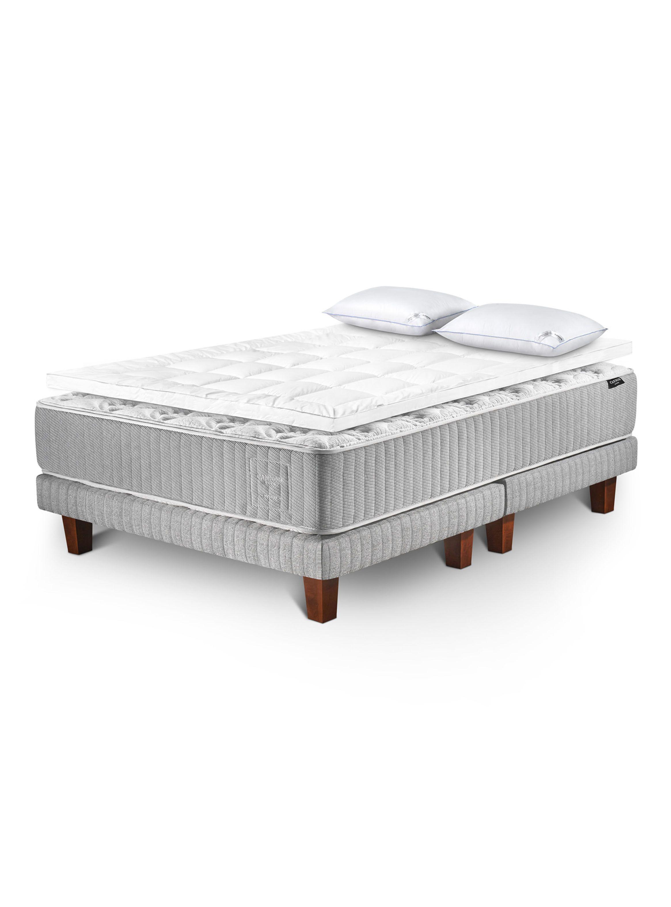 Cama Europea Hybrid Cotton Súper King + Topper + Almohada Down Alternative-0