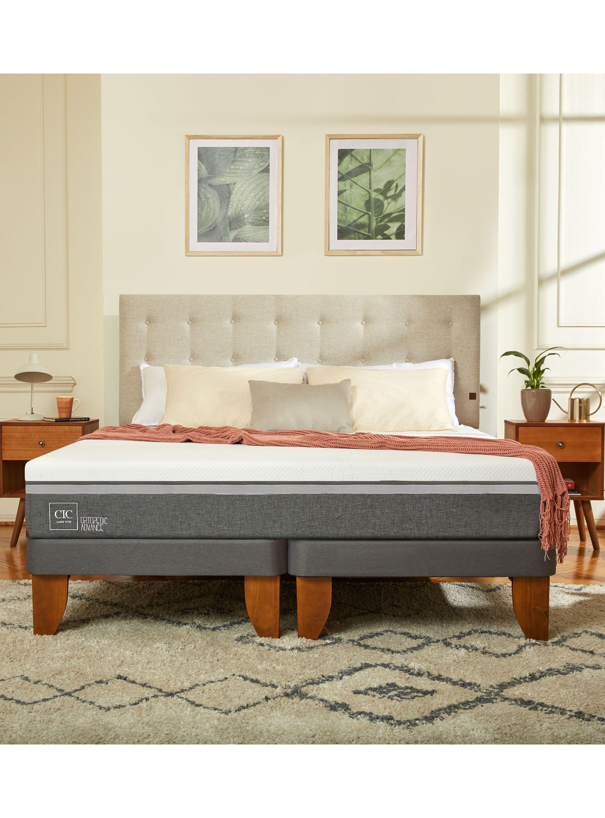 Cama Europea Ortopedic Advance 1.5 Plazas + Respaldo Villarrica Alpino-7