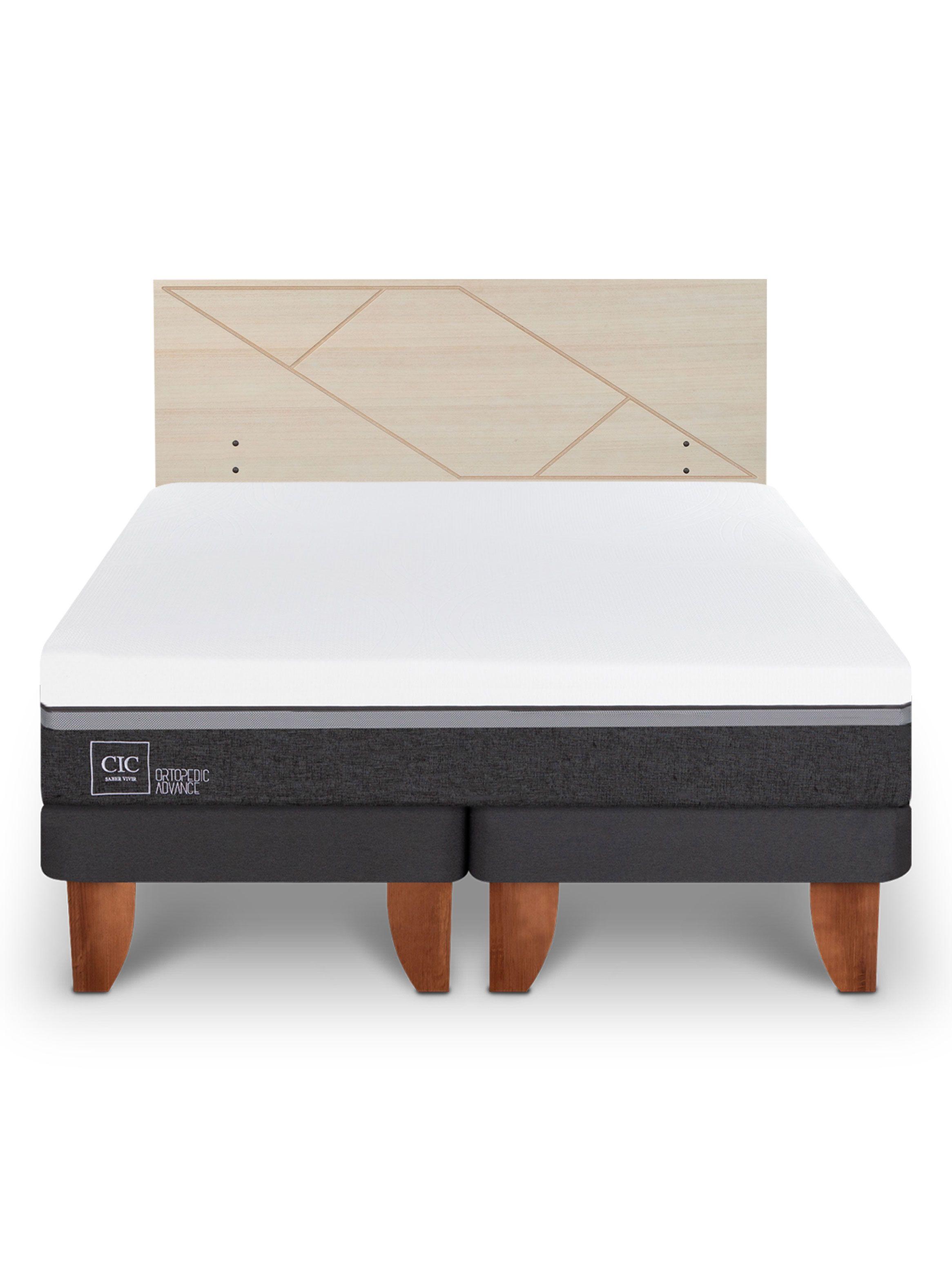 Cama Europea Ortopedic Advance King + Respaldo Villarrica Alpino-2
