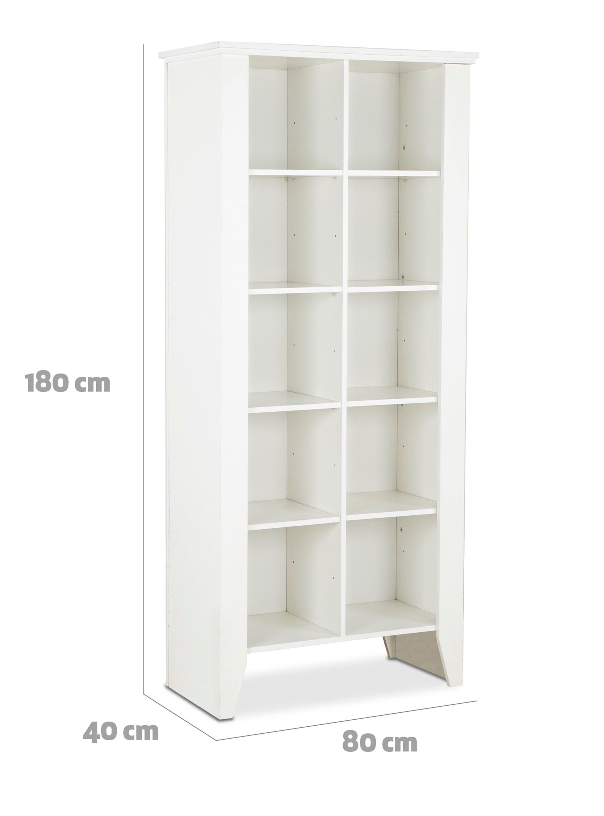Librero Praga 8 Repisas Blanco-1