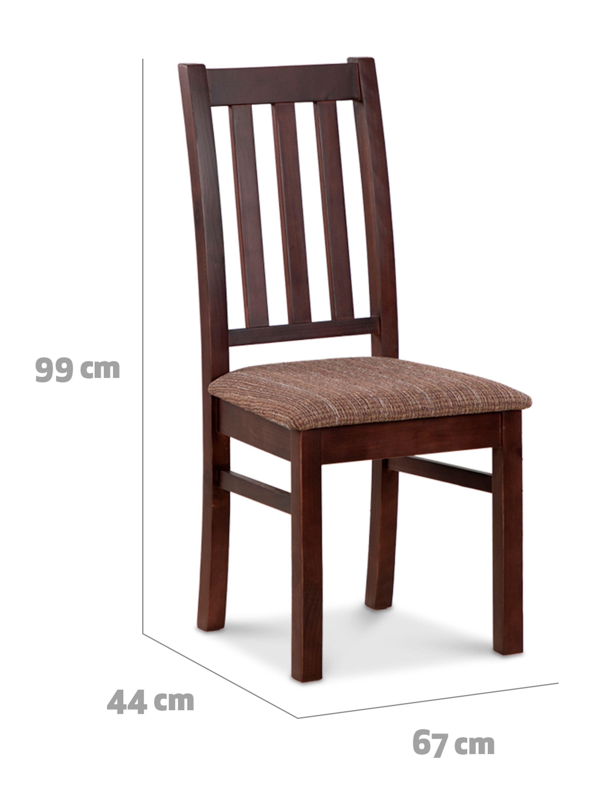 Juego Comedor Ñuble Cuadrado Chocolate 4 Sillas-2