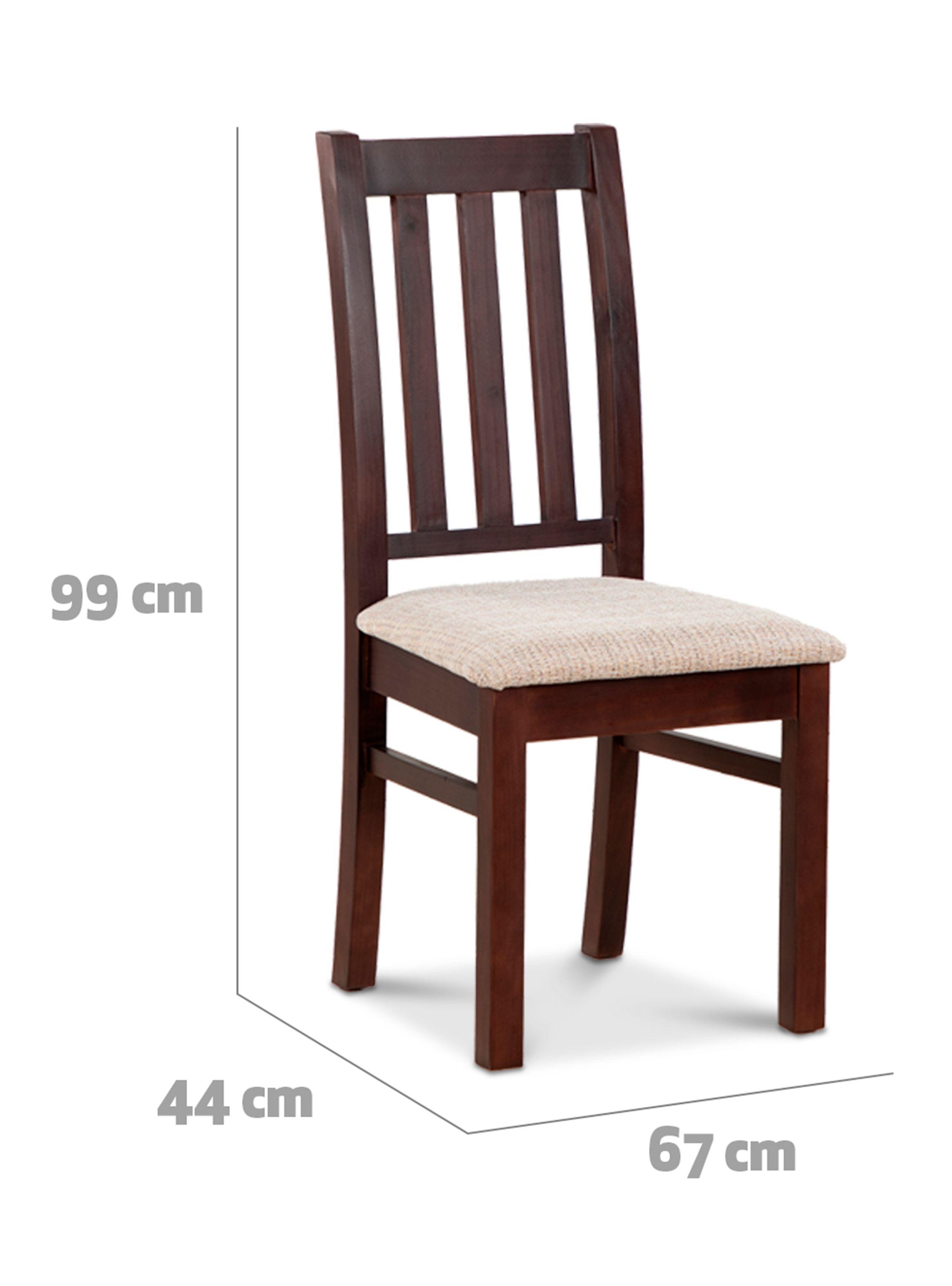 Juego Comedor Ñuble Cuadrado 4 Sillas Chocolate Beige-2