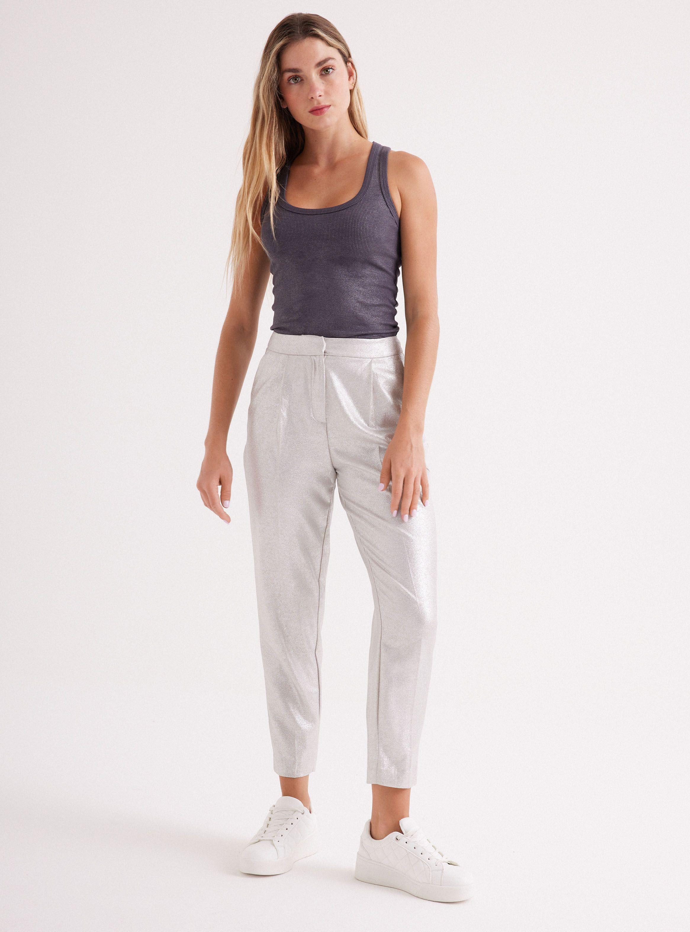 Pantalón Tiro Medio Zara Talla 34-3