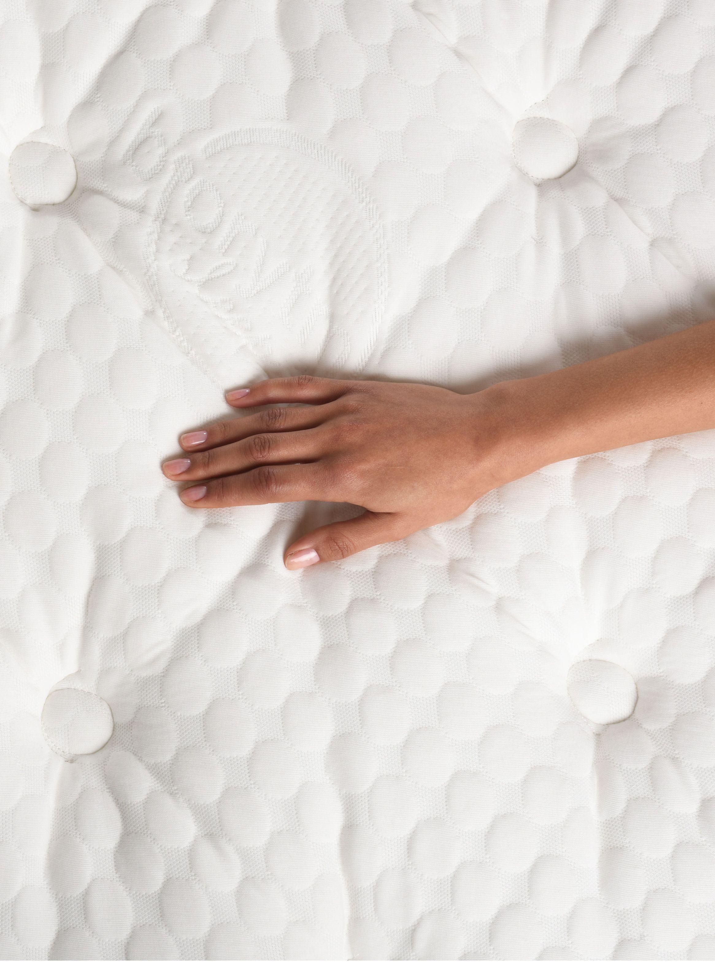 Cama Europea Súper Premium 2 Plazas Base Dividida + Respaldo Villarrica Mostaza-4