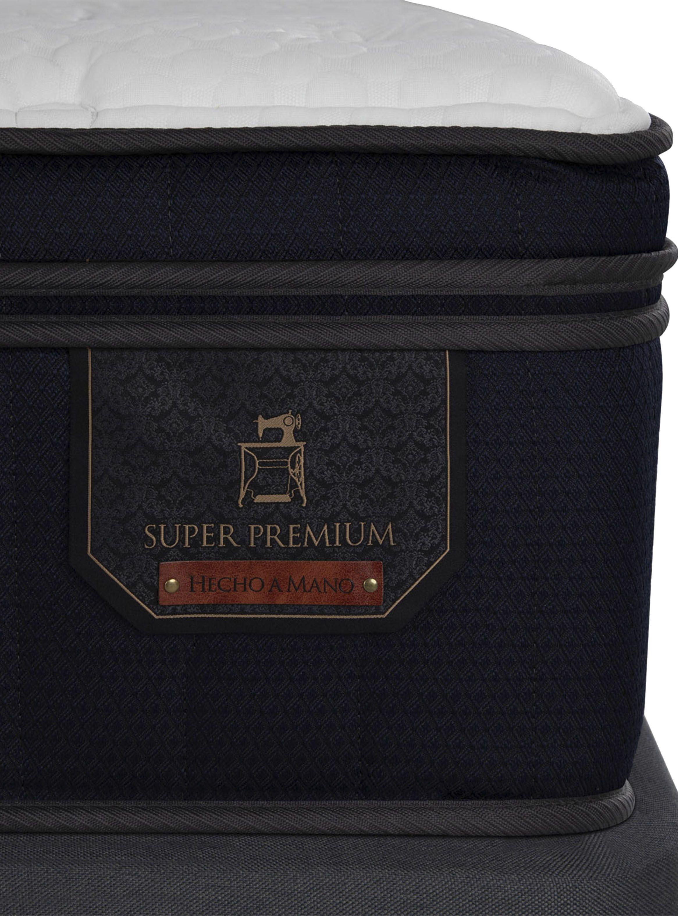 Cama Europea Súper Premium 2 Plazas Base Dividida + Respaldo Villarrica Olivo-5