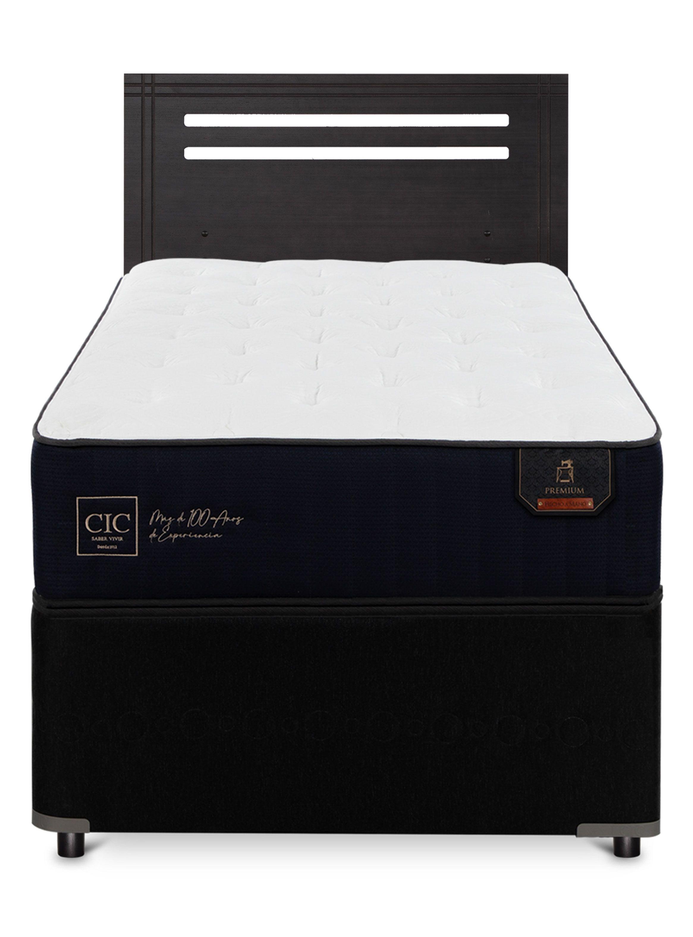Diván Premium Black 1.5 Plazas Respaldo Múnich Negro-2