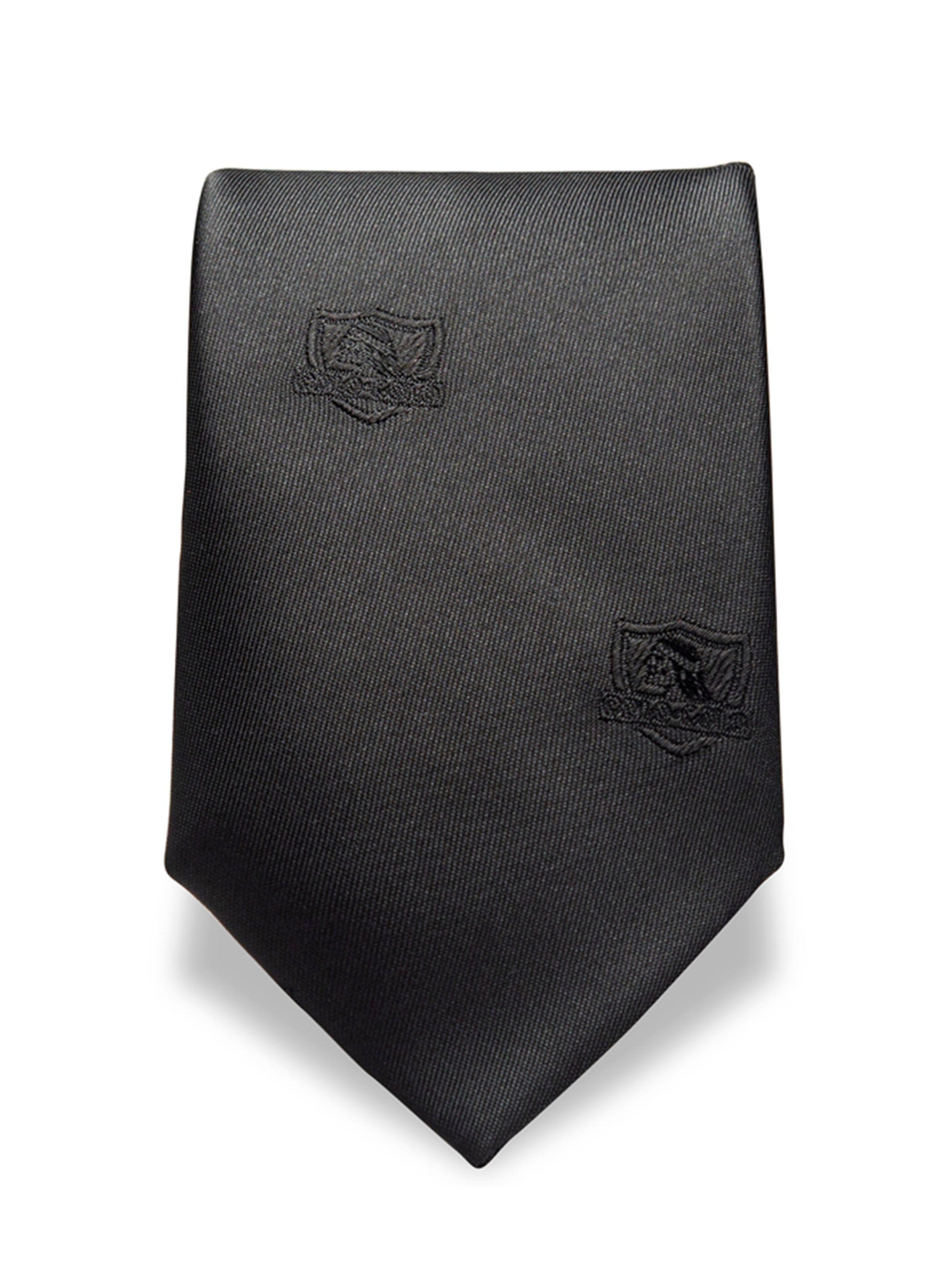 Corbata Sederías Santiago Colo-Colo Negra Logo 6 cm-1