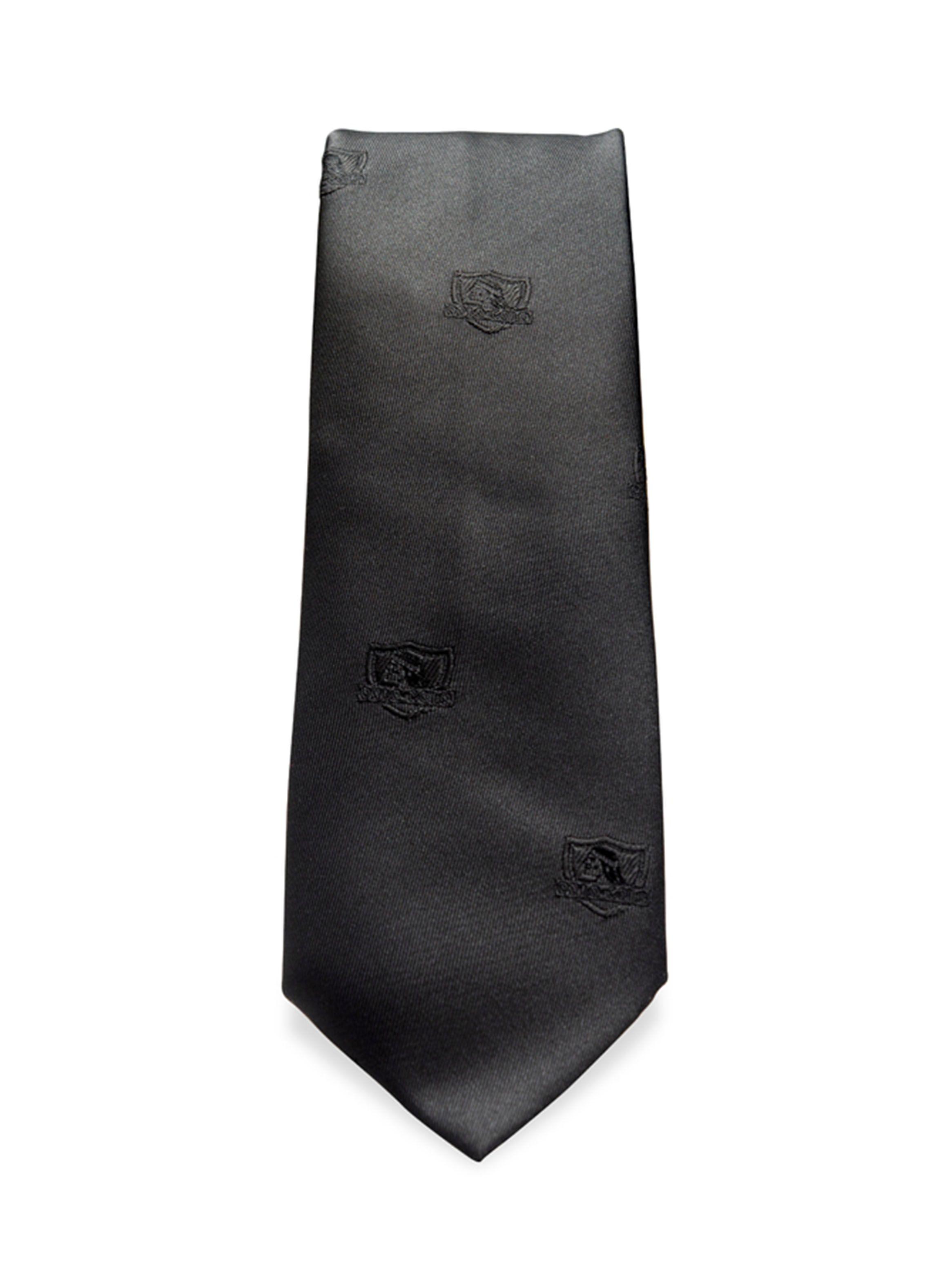 Corbata Sederías Santiago Colo-Colo Negra Logo 6 cm-2