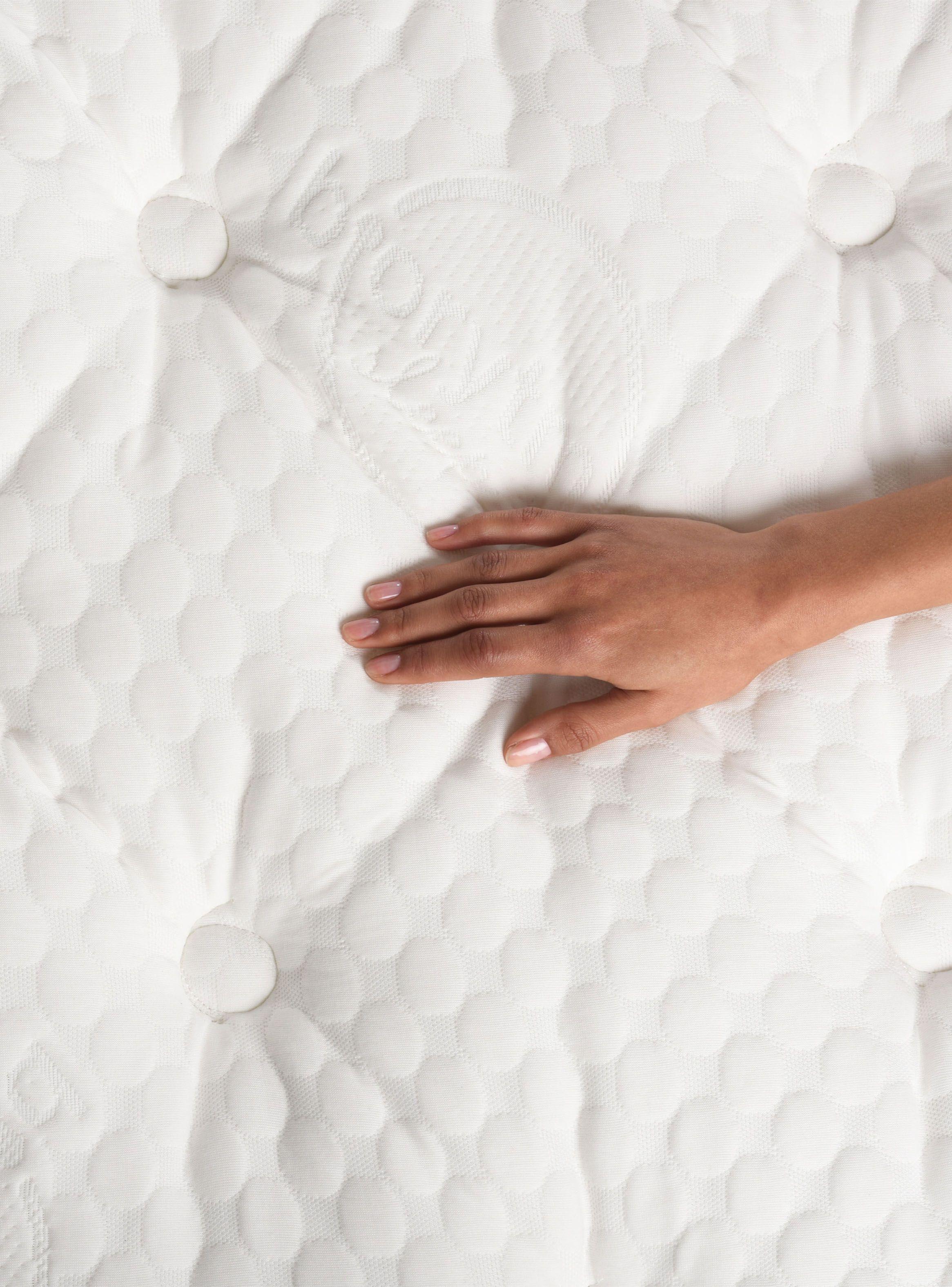 Cama Europea Súper Premium 2 Plazas Base Dividida + Respaldo Múnich Mostaza-5