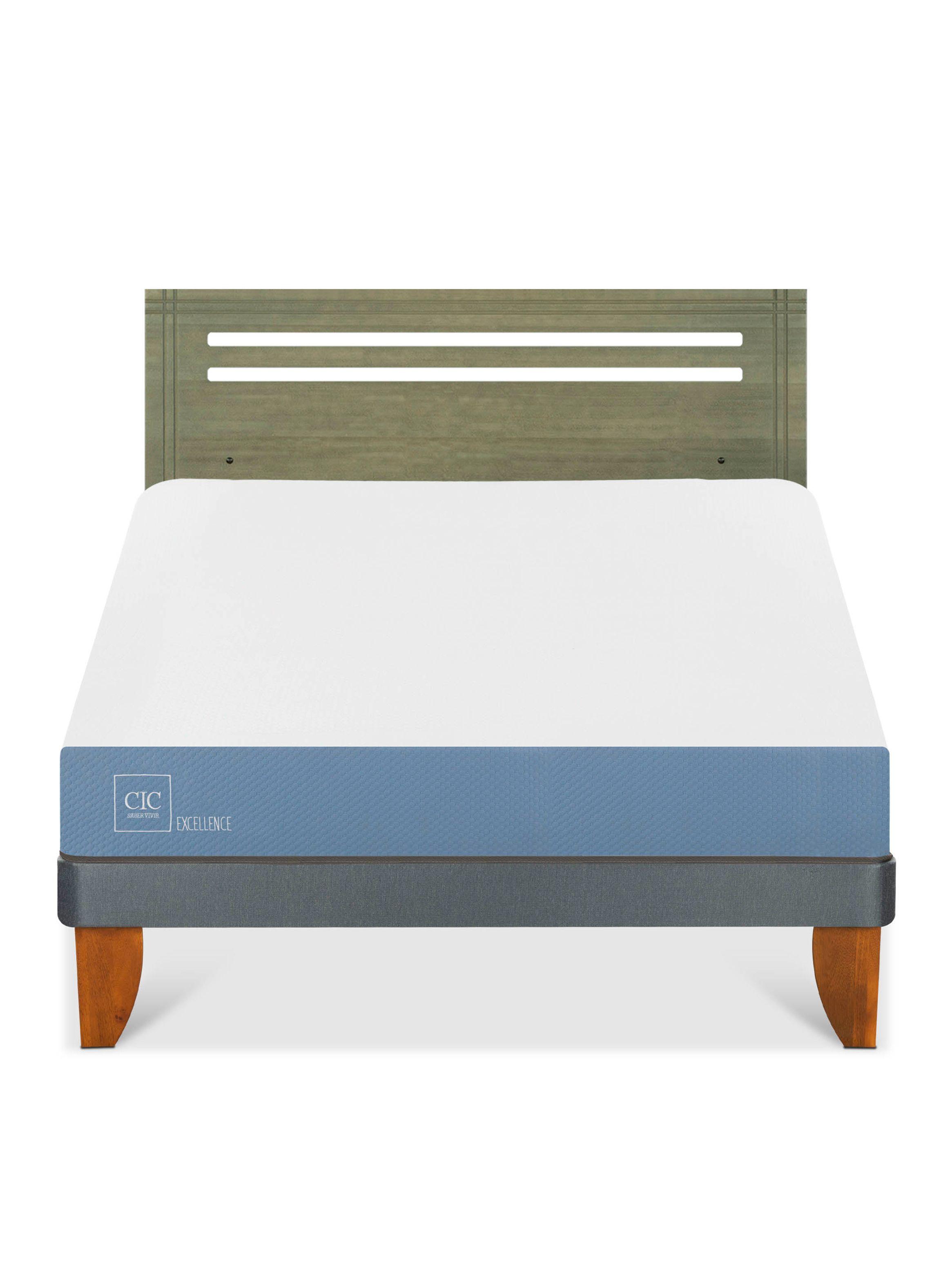 Cama Europea Excellence 2 Plazas + Respaldo Múnich Olivo-2