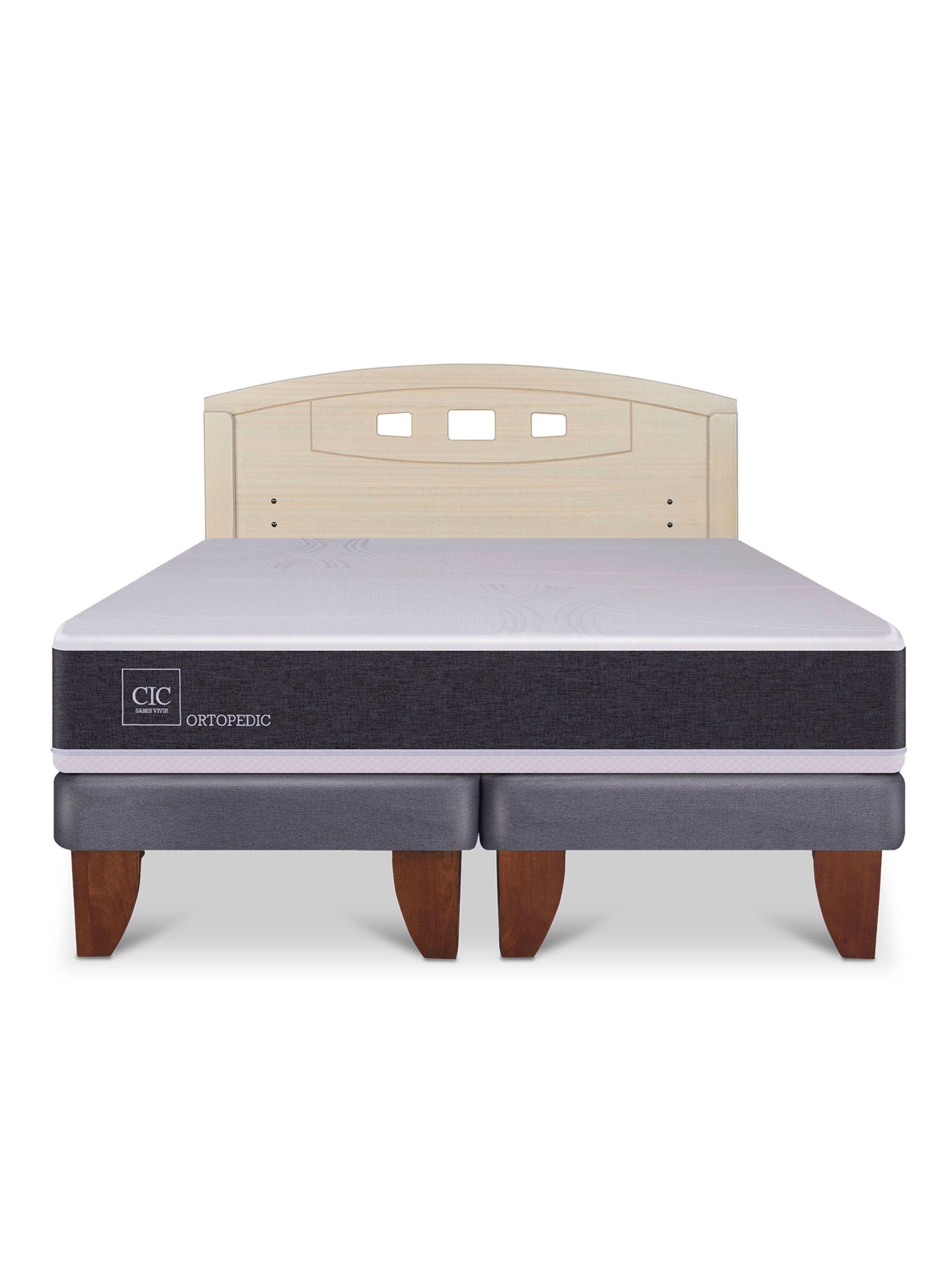 Cama Europea Ortopedic 2 Plazas Base Dividida + Respaldo Gales Alpino-2