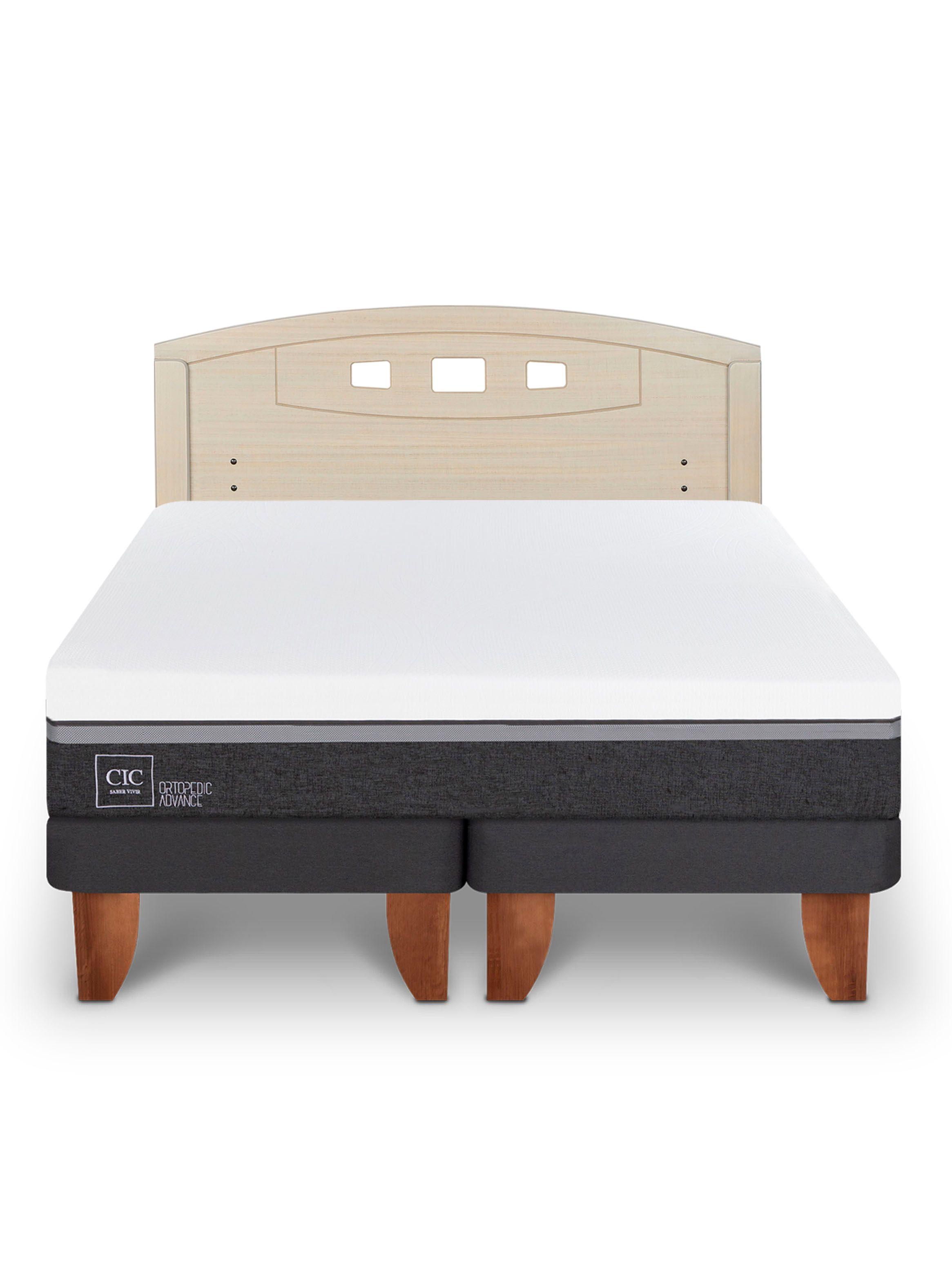Cama Europea Ortopedic Advance 2 Plazas Base Dividida + Respaldo Gales Alpino-2