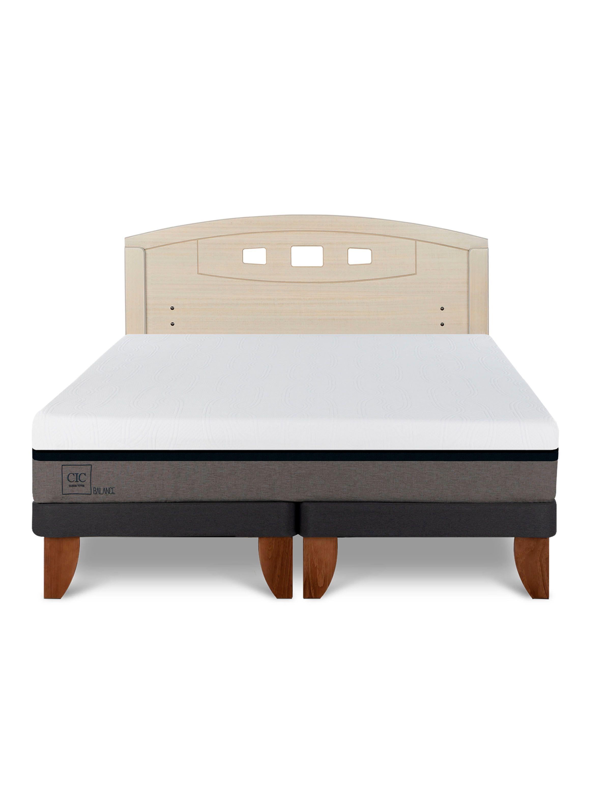 Cama Europea Balance 2 Plazas Base Dividida + Respaldo Gales Alpino-2