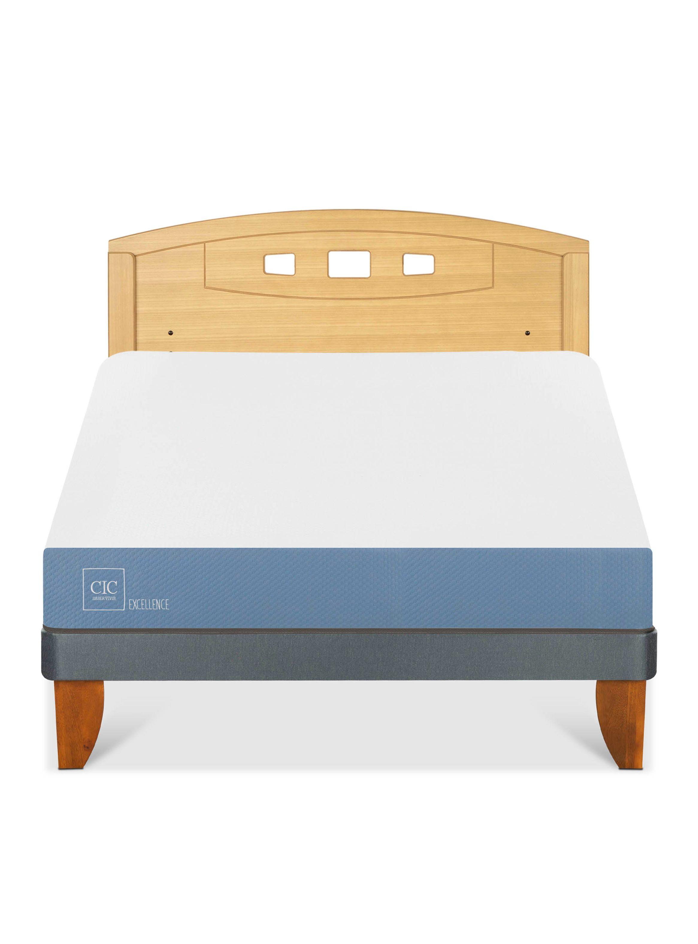Cama Europea Excellence 2 Plazas + Respaldo Gales Mostaza-2