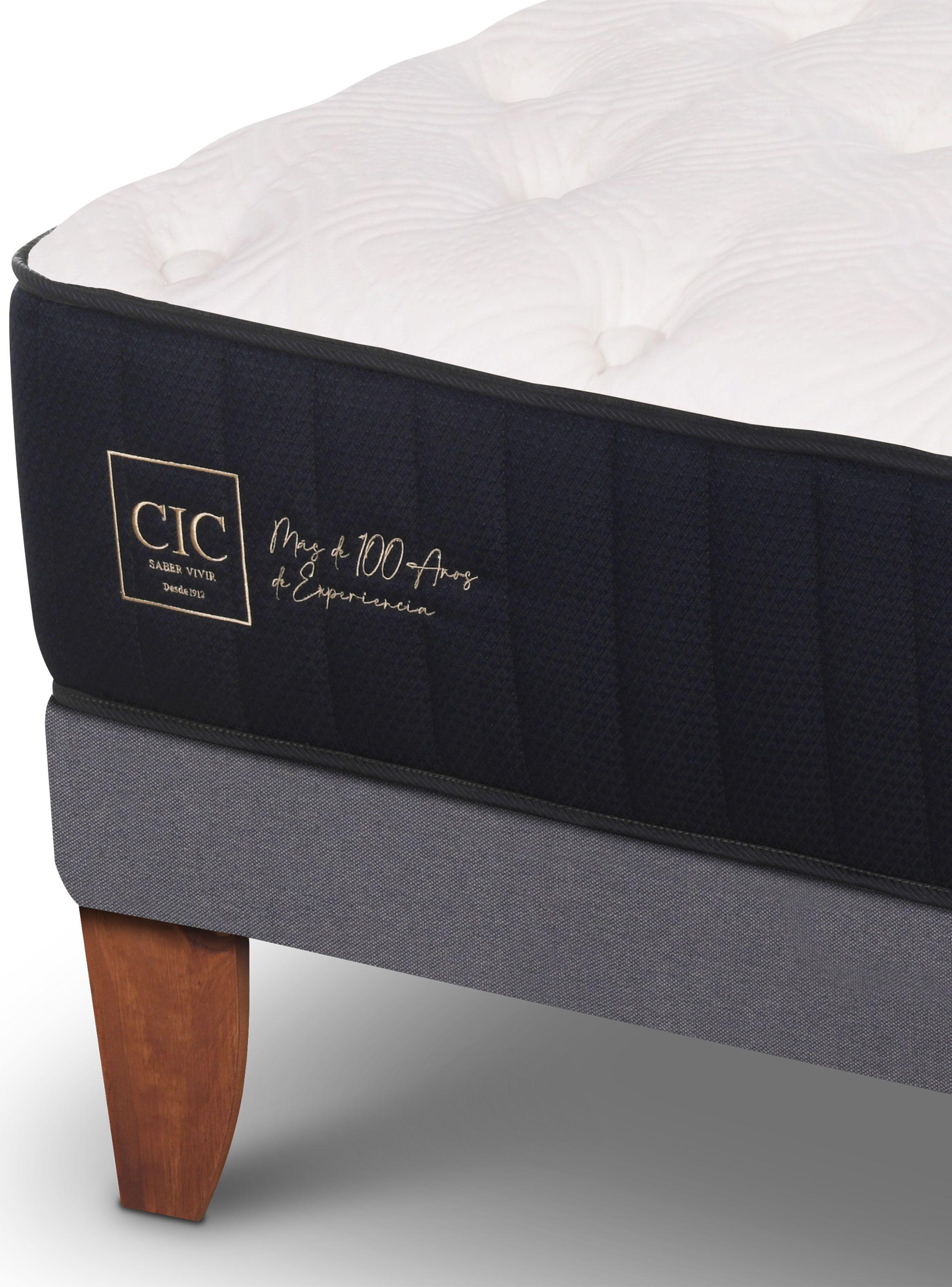 Cama Europea Premium 1.5 Plazas + Respaldo Gales Mostaza-3